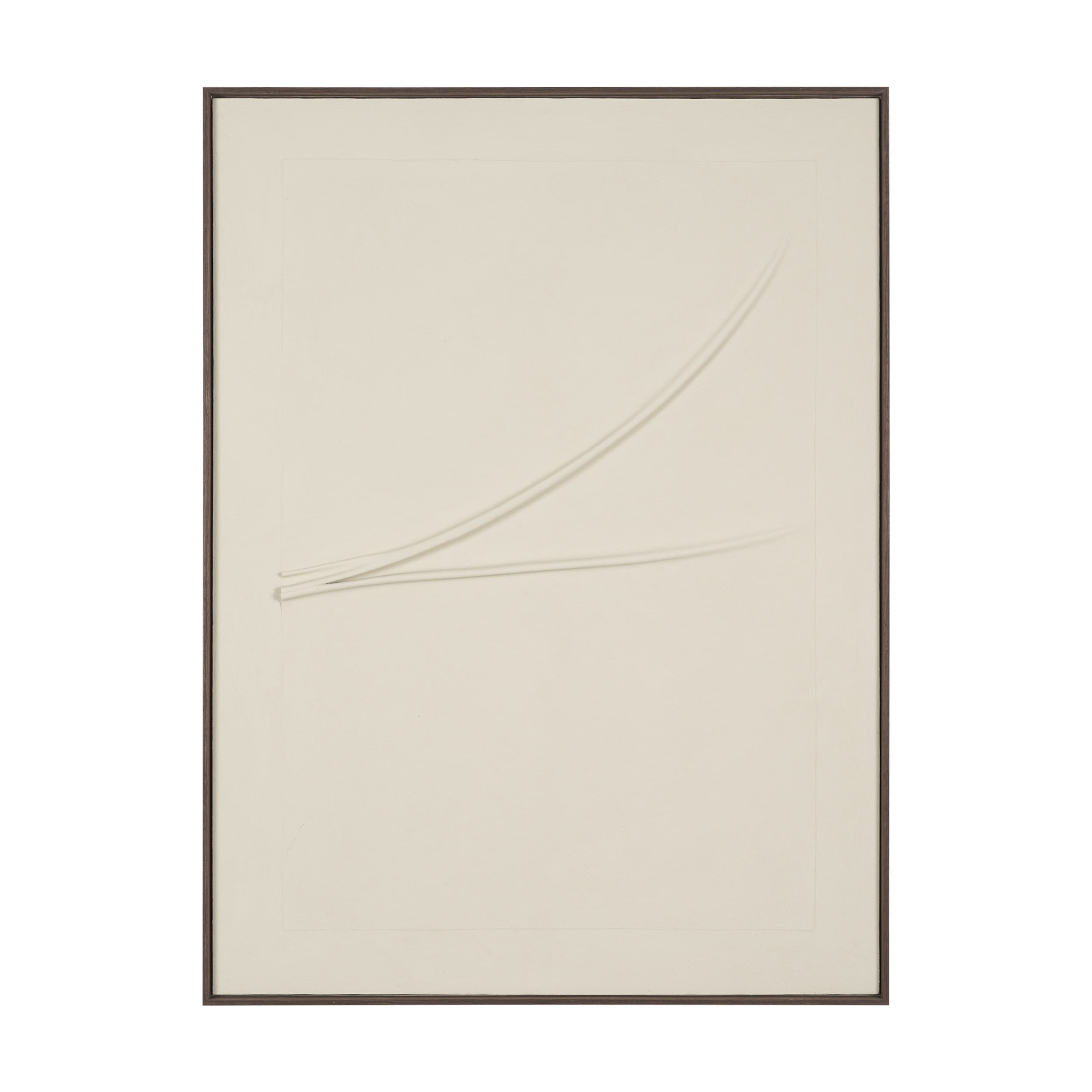 Drape II Cream Fabric Dimensional Framed Art — product photograph
