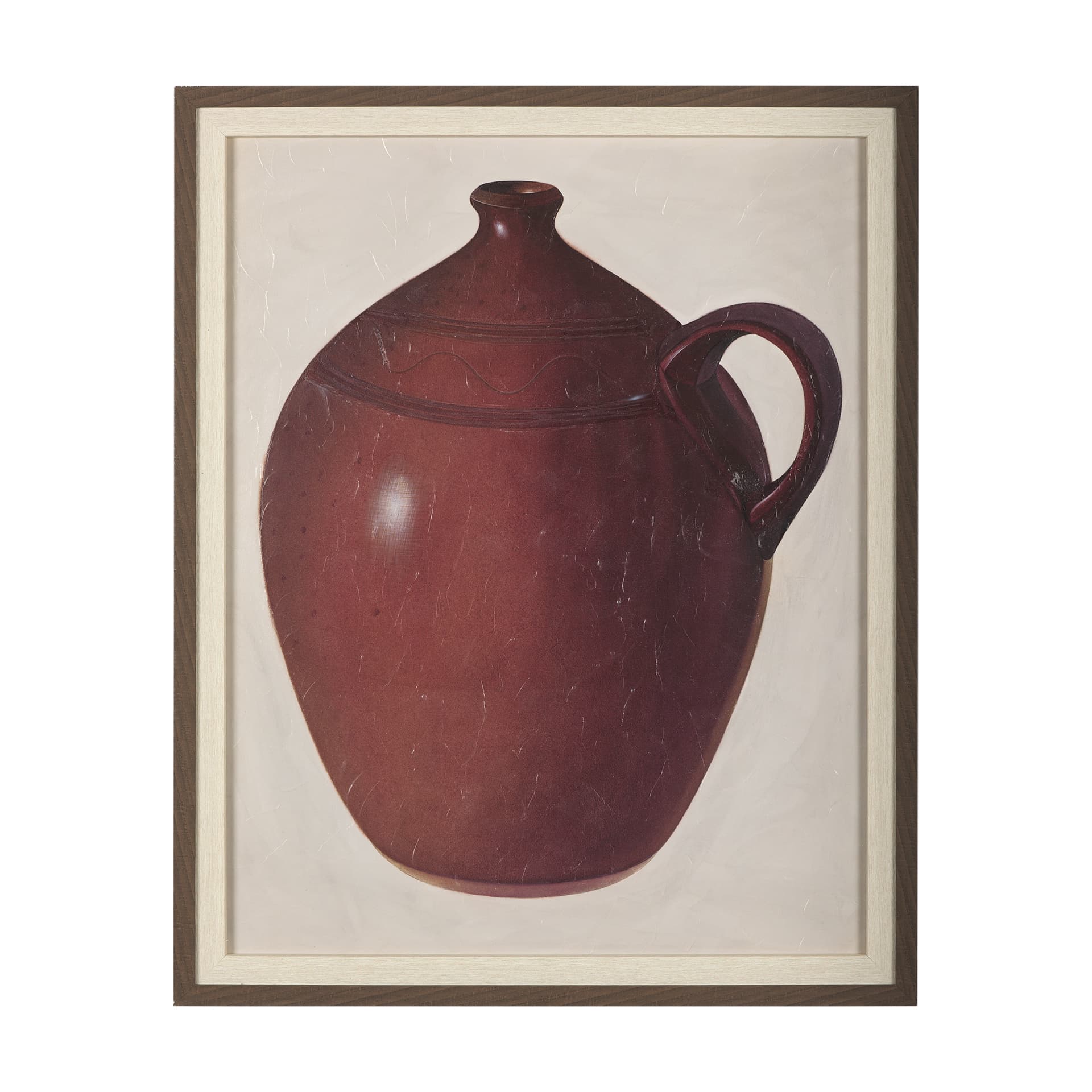 Redware Jug by Mercana Studio a Hand Embellished Textured Framed Art Photograph — product photograph