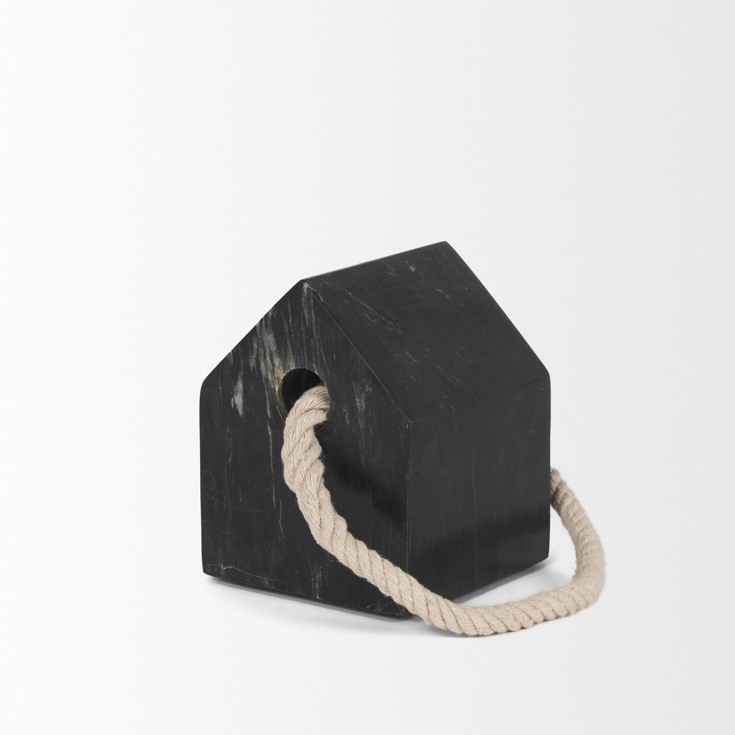 Raena Black Marble House Door Stopper — product photograph