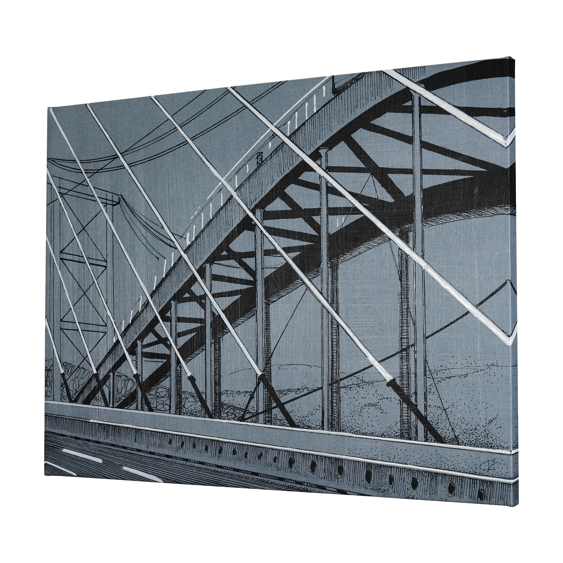 Bridge II by Mercana Studio a Hand Embellished Textured Canvas — product photograph