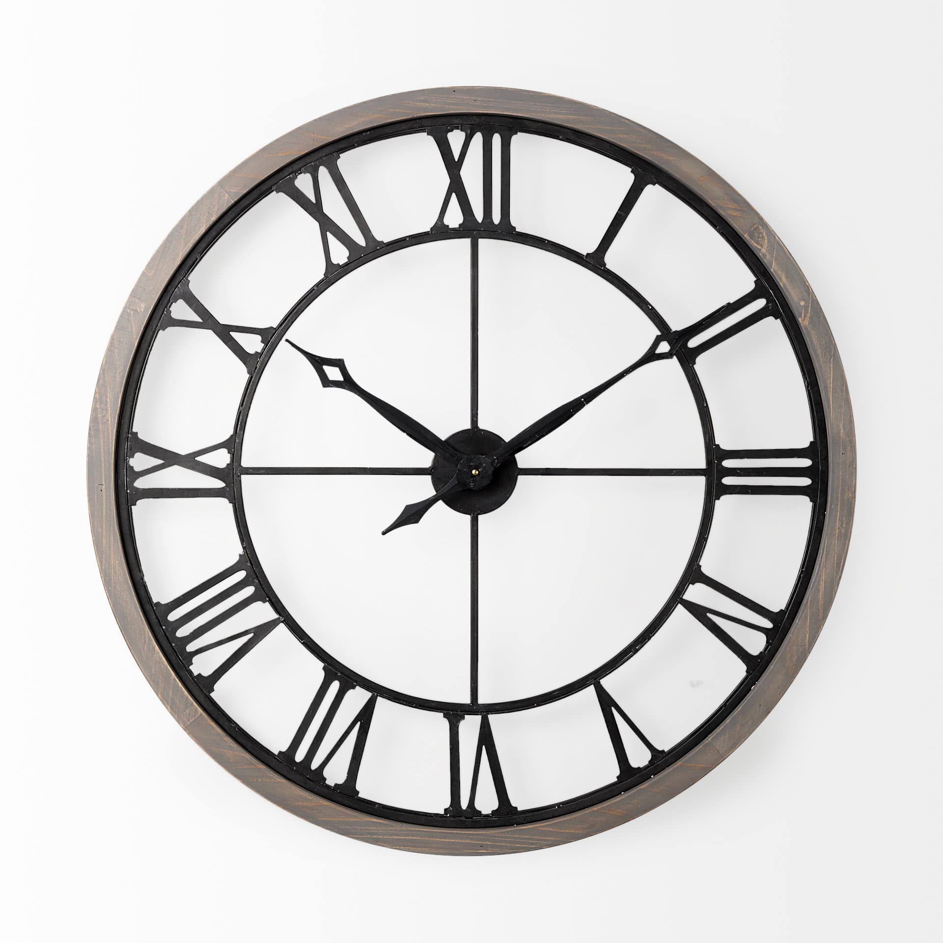 Mething Gray 31.5" Large Farmhouse Wall Clock — product photograph