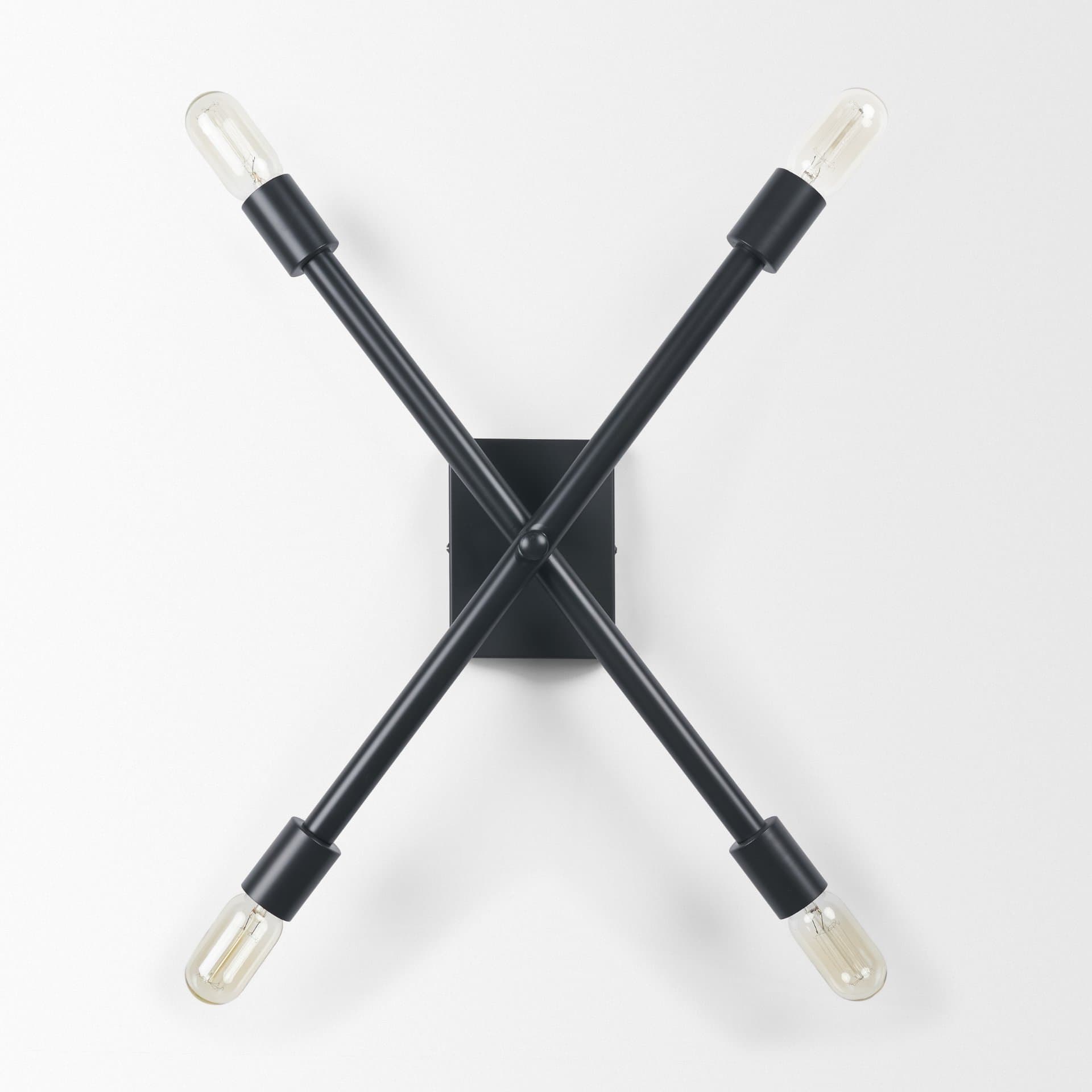 Xendi 4x25 Black Toned Metal Sputnik Wall Sconce — product photograph