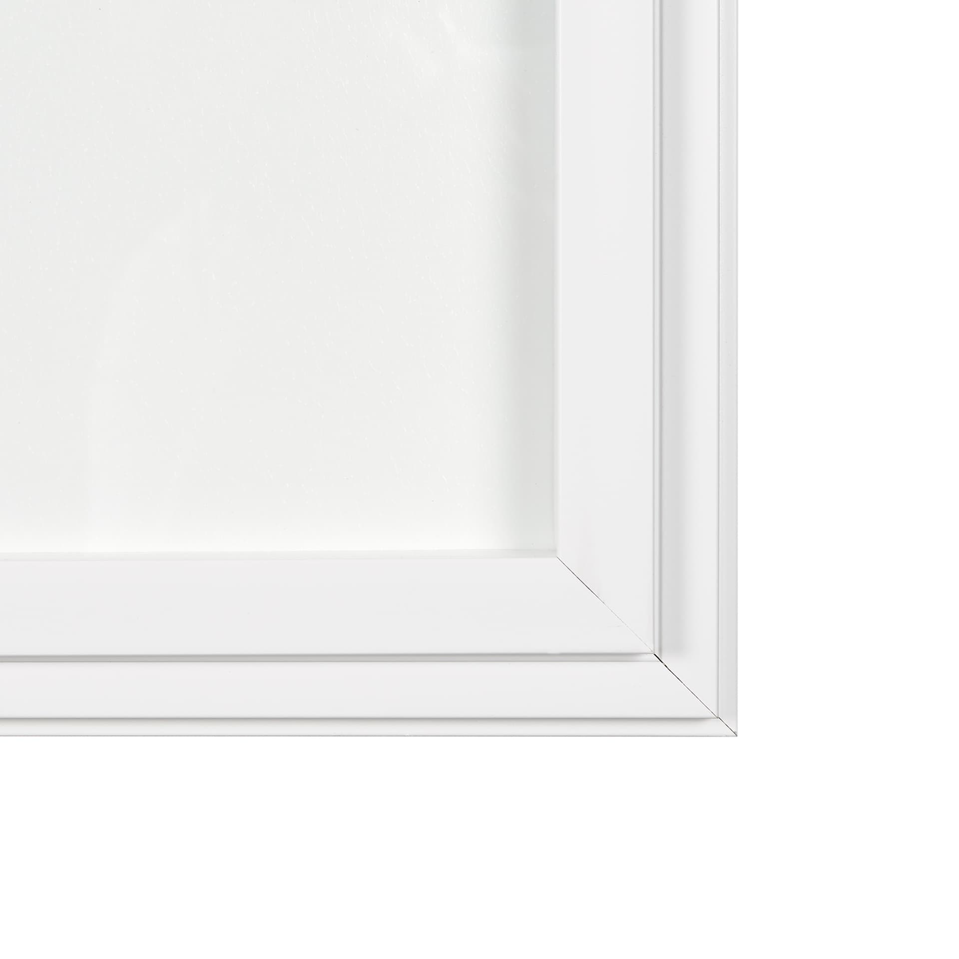 Equal Quadrants White by Studio M a handmade Original Framed 3D Textured Artwork under Glass — product photograph