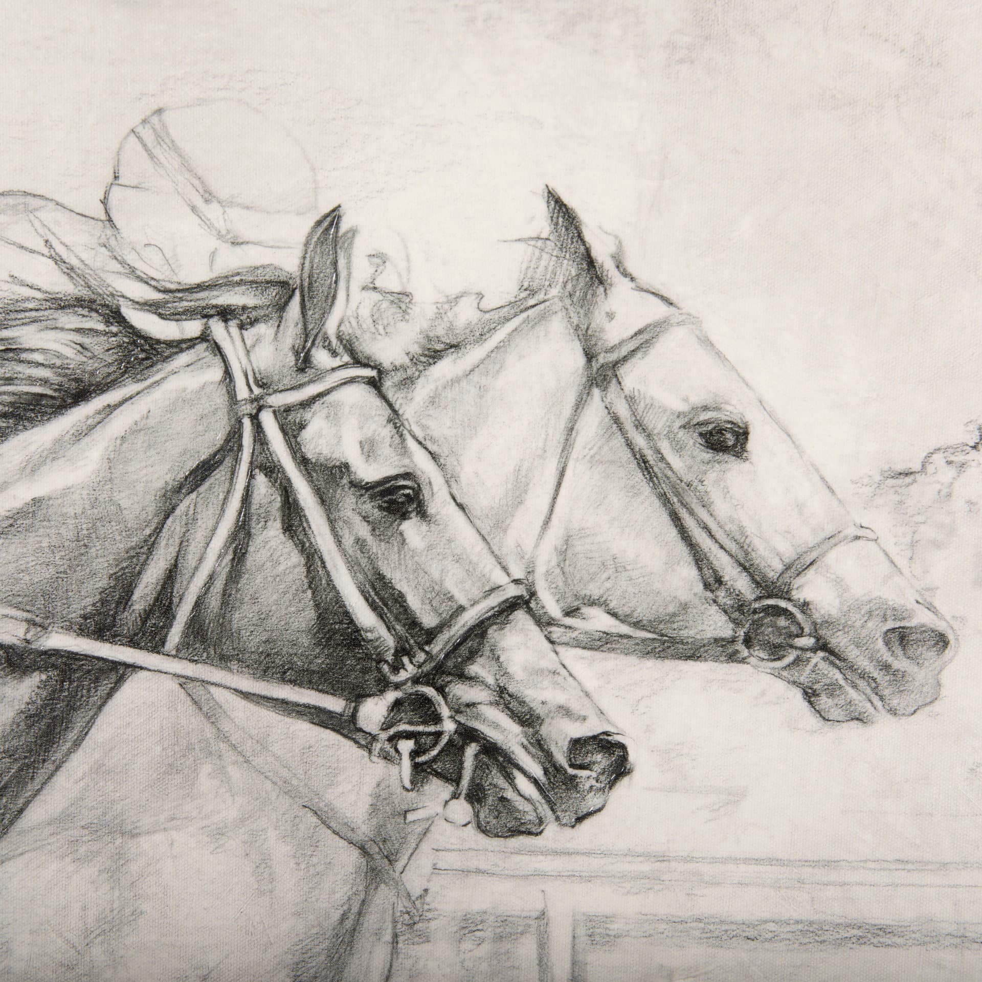 Horse Racing I by Mercana Studio a Hand Embellished Textured Canvas — product photograph