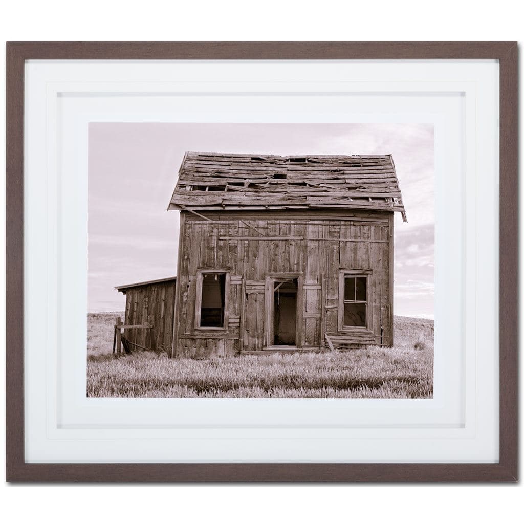 Abandoned Two Story Farm House by Steven Bisig a Framed Photo Art Print Matted under Glass — product photograph