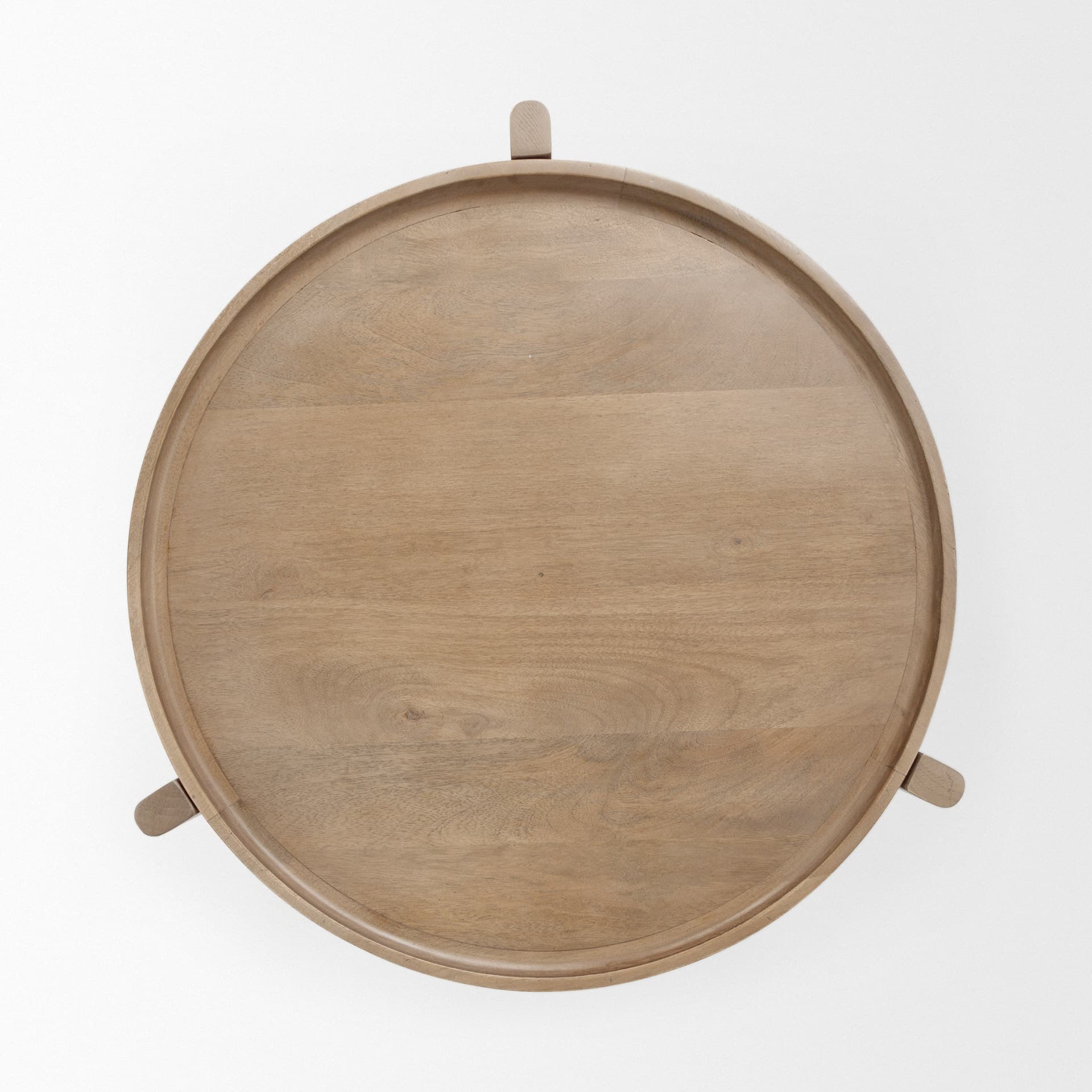 Cleaver I 22 x 24 Round Top Brown Solid Wood Accent Table — product photograph