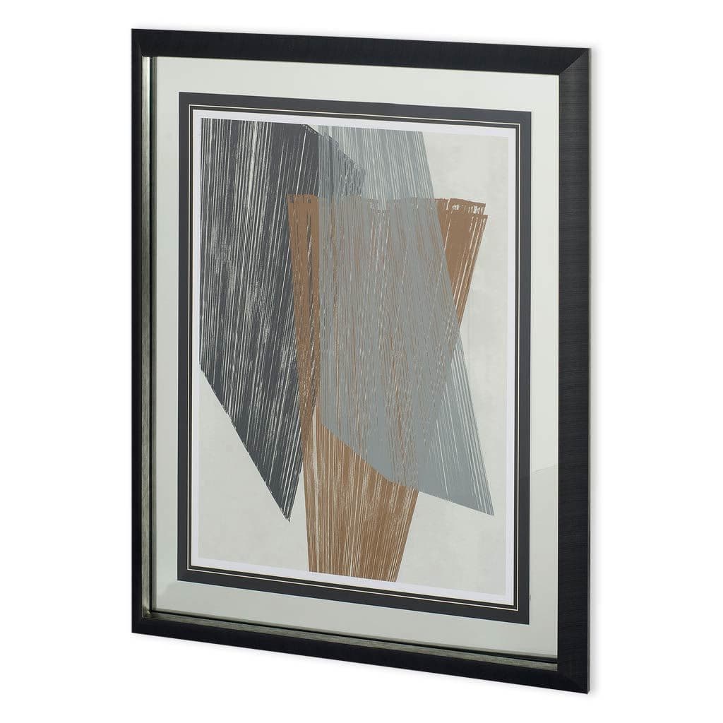 Triangle Stripes I by Jennifer Goldberger a Framed Art Print Matted under Glass — product photograph