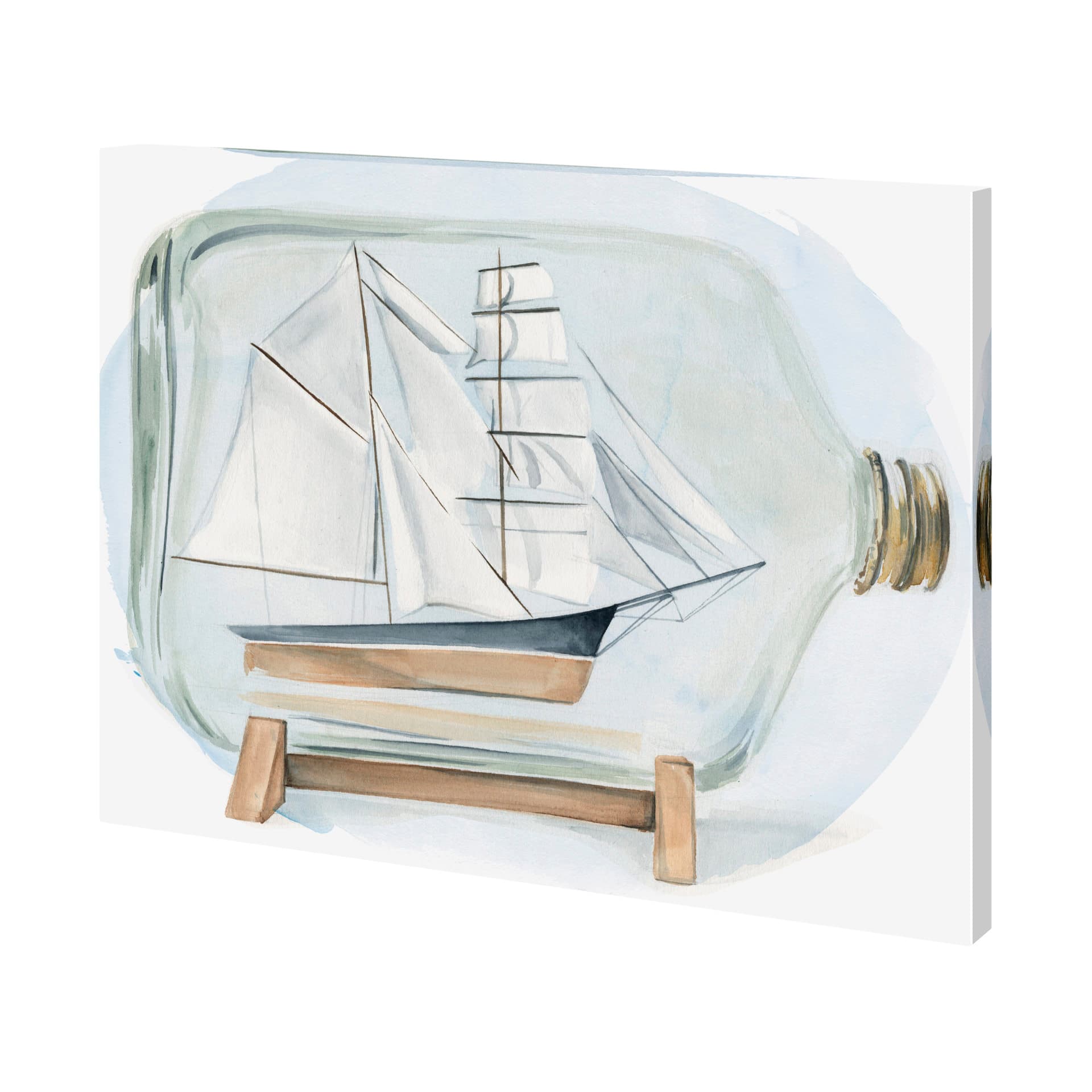 Sail the Seas I by Jennifer Paxton Parker a Hand Embellished Textured Canvas — product photograph