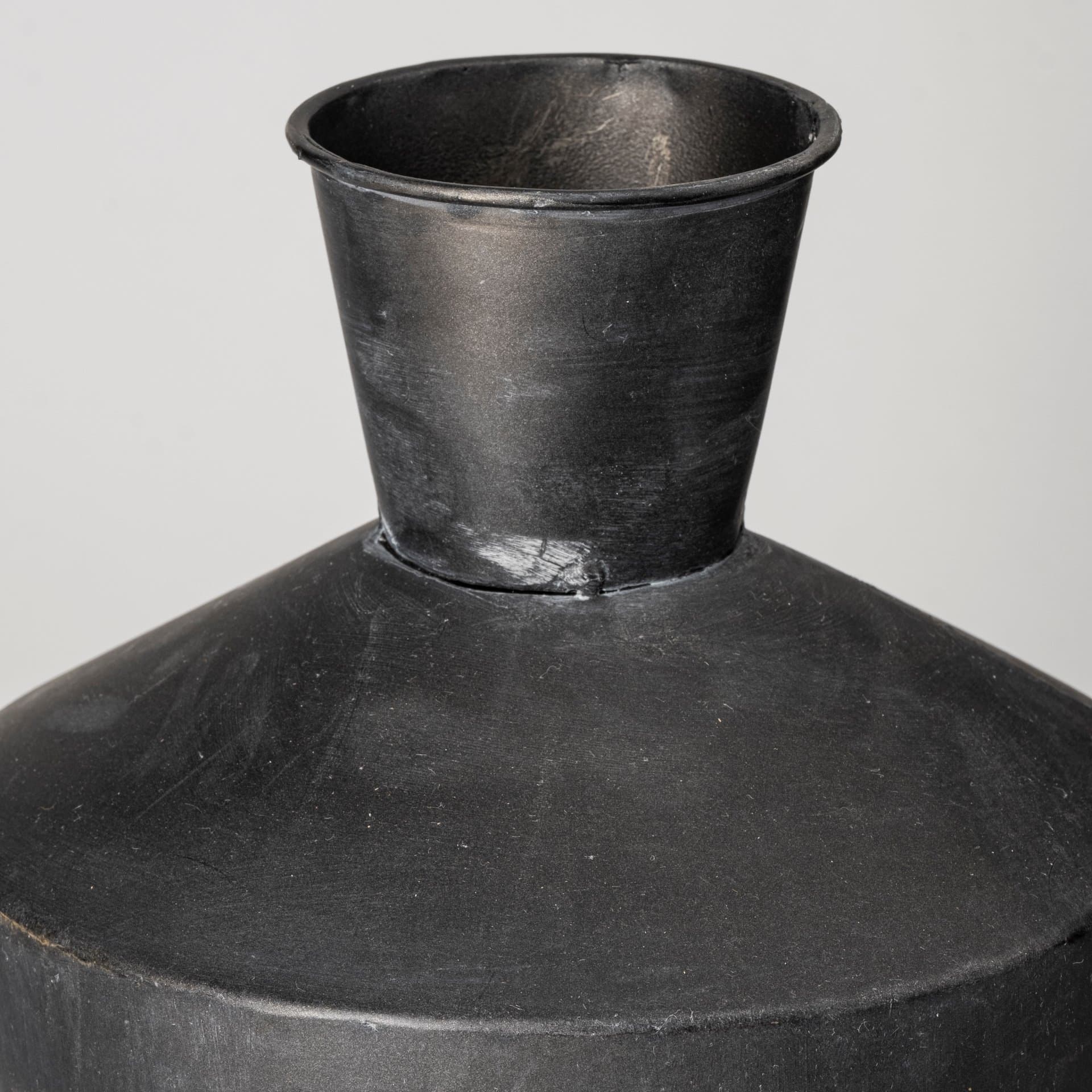 Asher Set of Two Black Metal Urns — product photograph