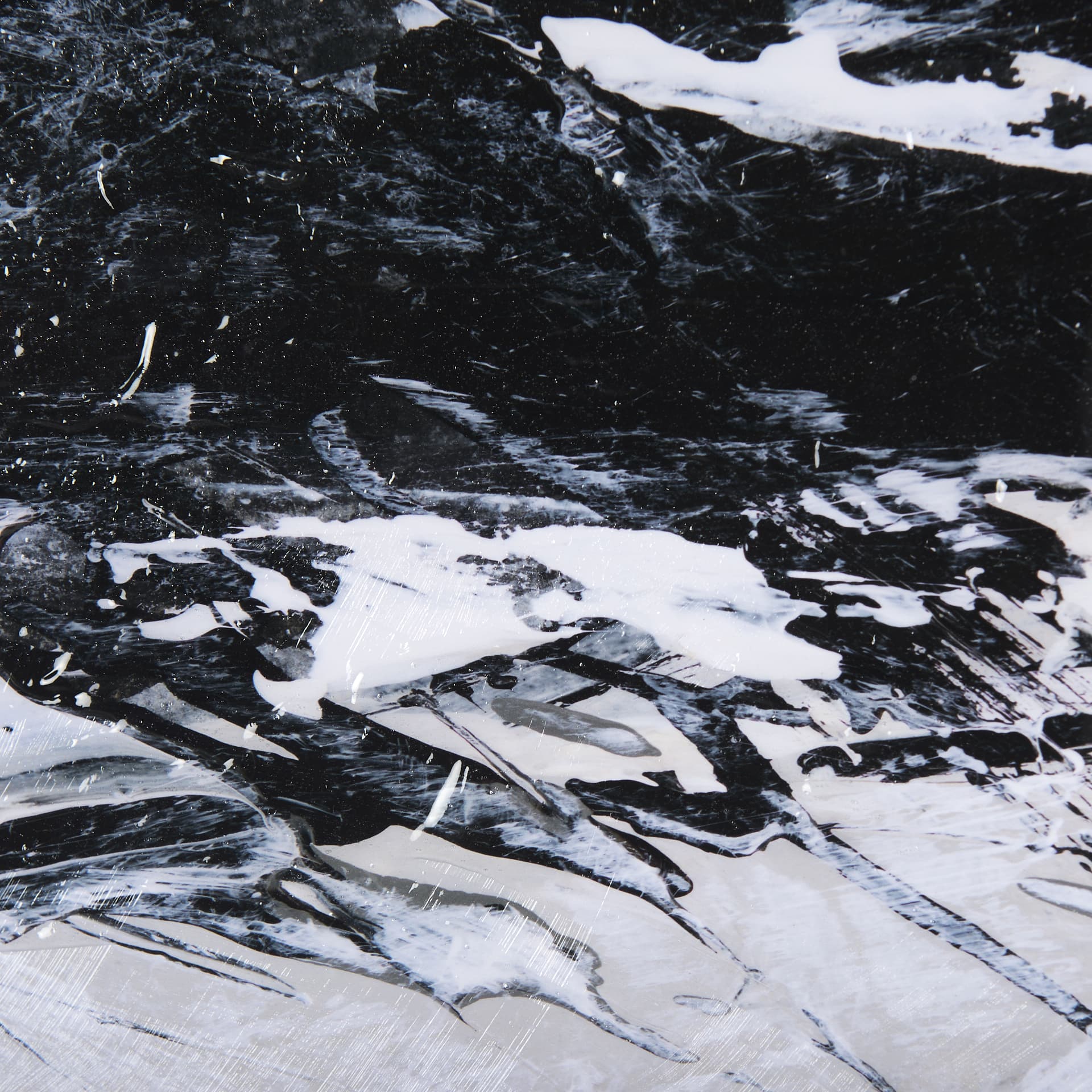 Black Strokes I by Mercana Studio a Hand Embellished Textured Framed Art Print Matted under Glass — product photograph