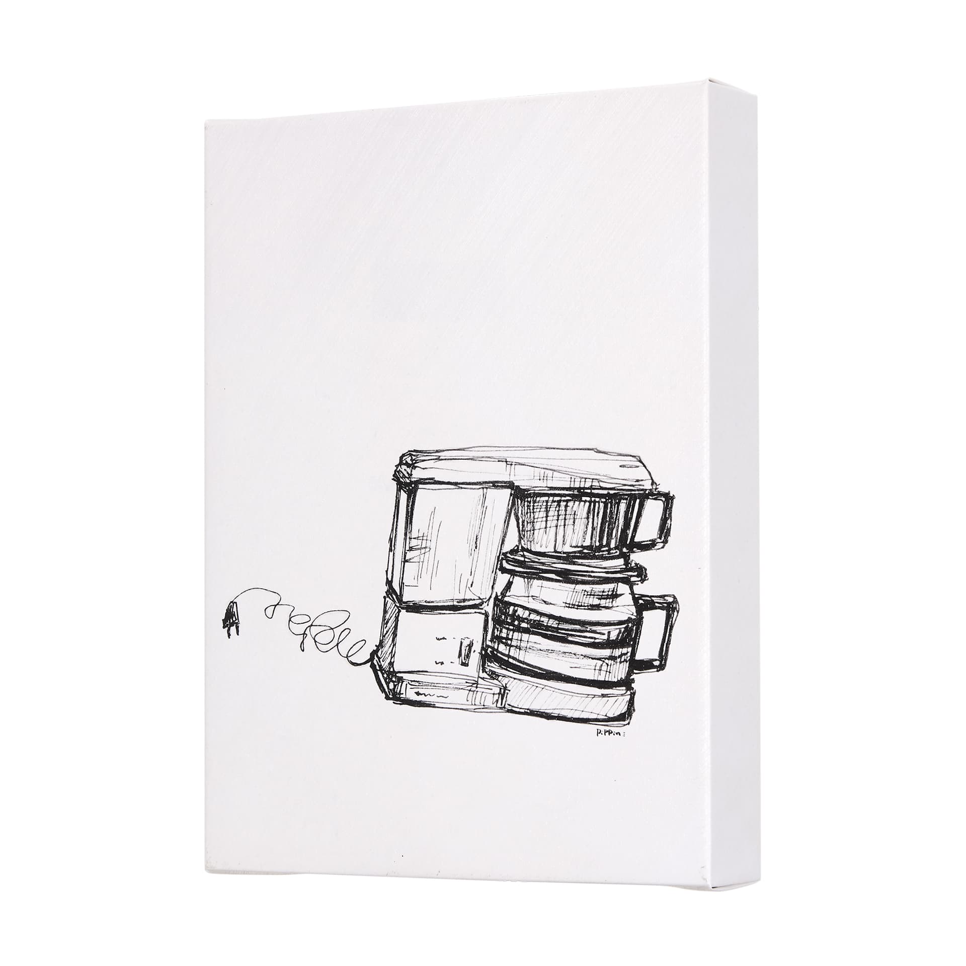 Drip Coffee Maker by Mercana Studio a Hand Embellished Textured Canvas — product photograph