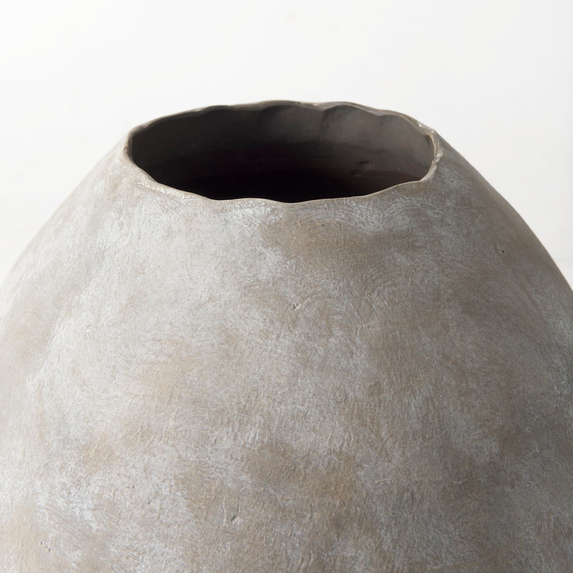 Gobi 19.75L x 20H Small Tan Ceramic Oval Vase — product photograph