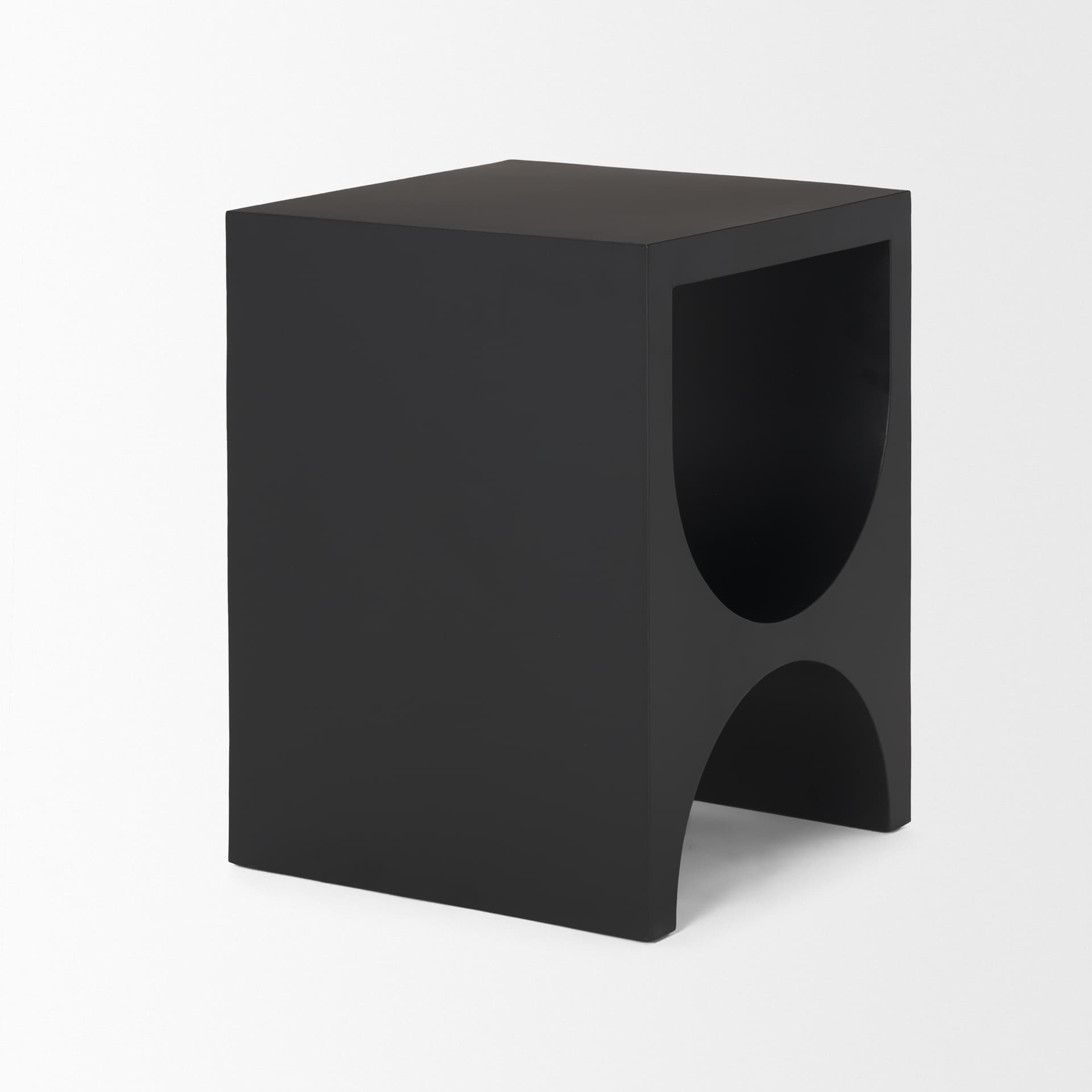 Sobi Matte Black Square Metal Side Table — product photograph