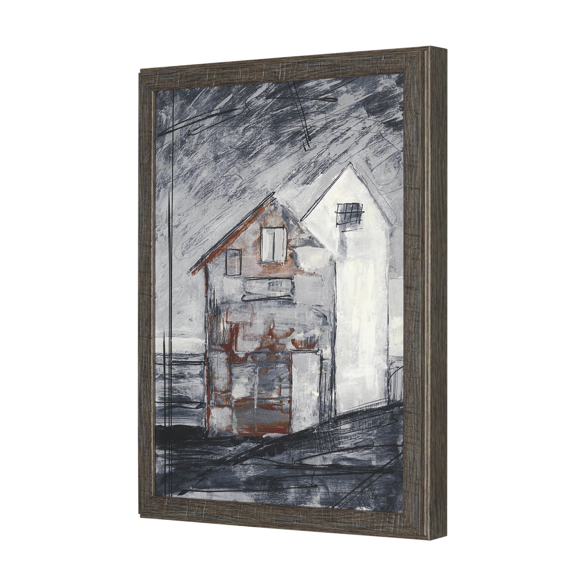 Community 3D by Mercana Studio Hand-Embellished Textured Framed Artwork Matted — product photograph