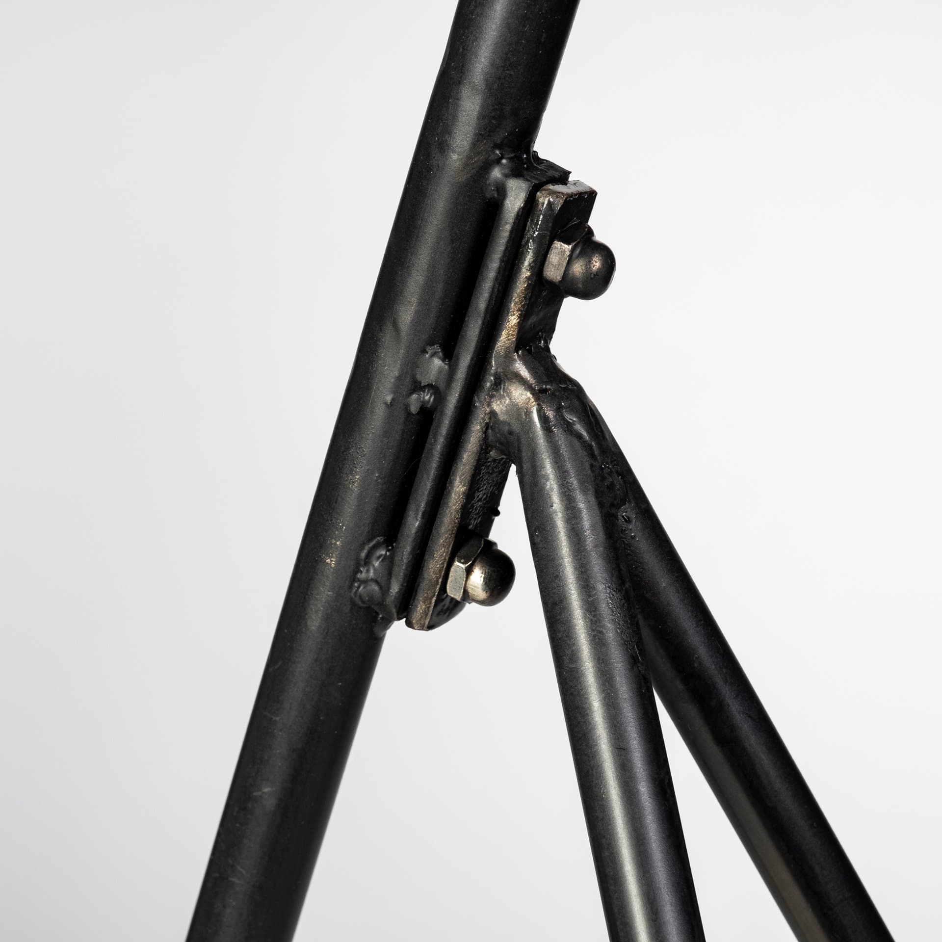 Eris III (58.3"H) Black/Brass Metal Cone Shade Floor Lamp — product photograph