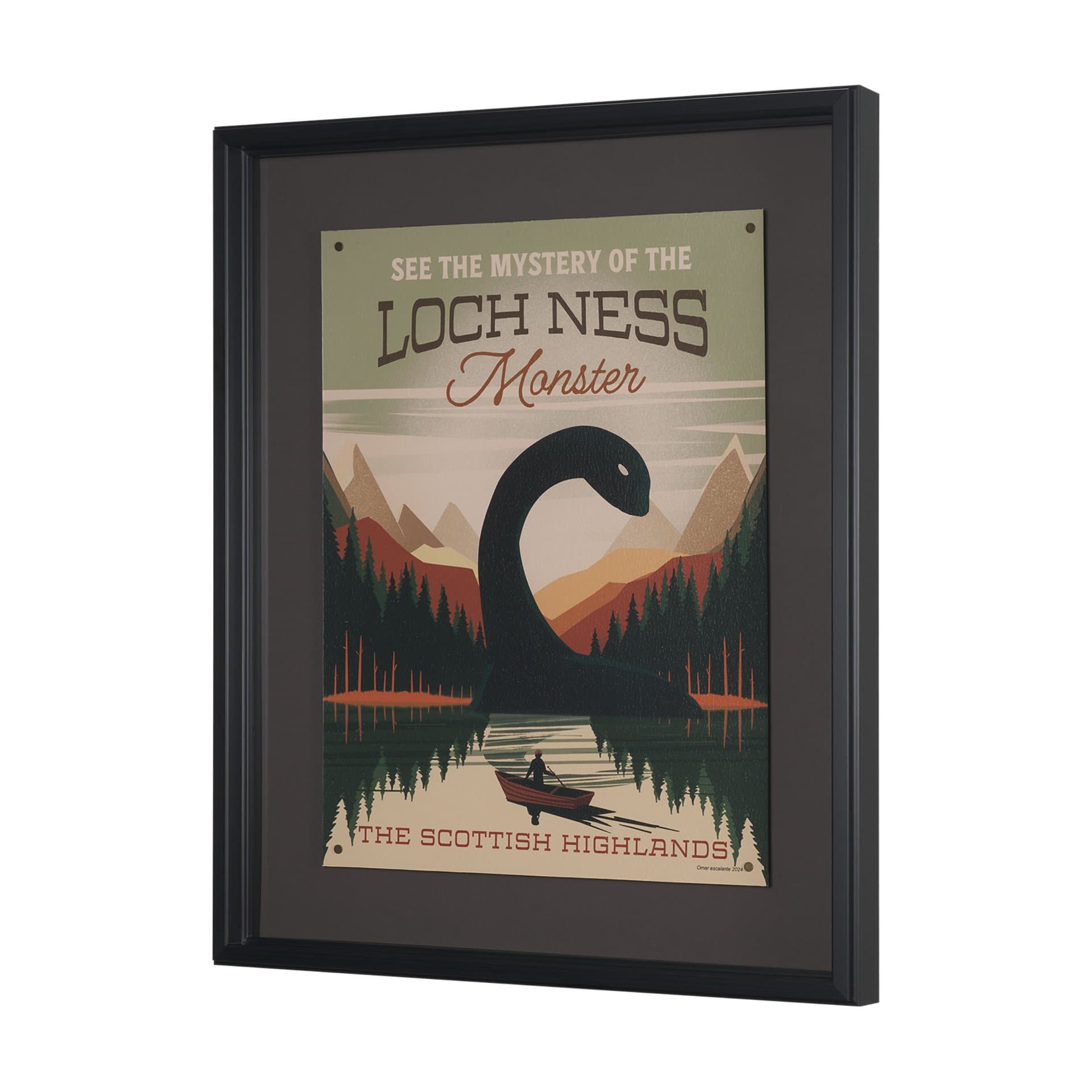 Cryptid Tourism III by Omar Escalante Textured Framed Artwork Matted under Glass — product photograph