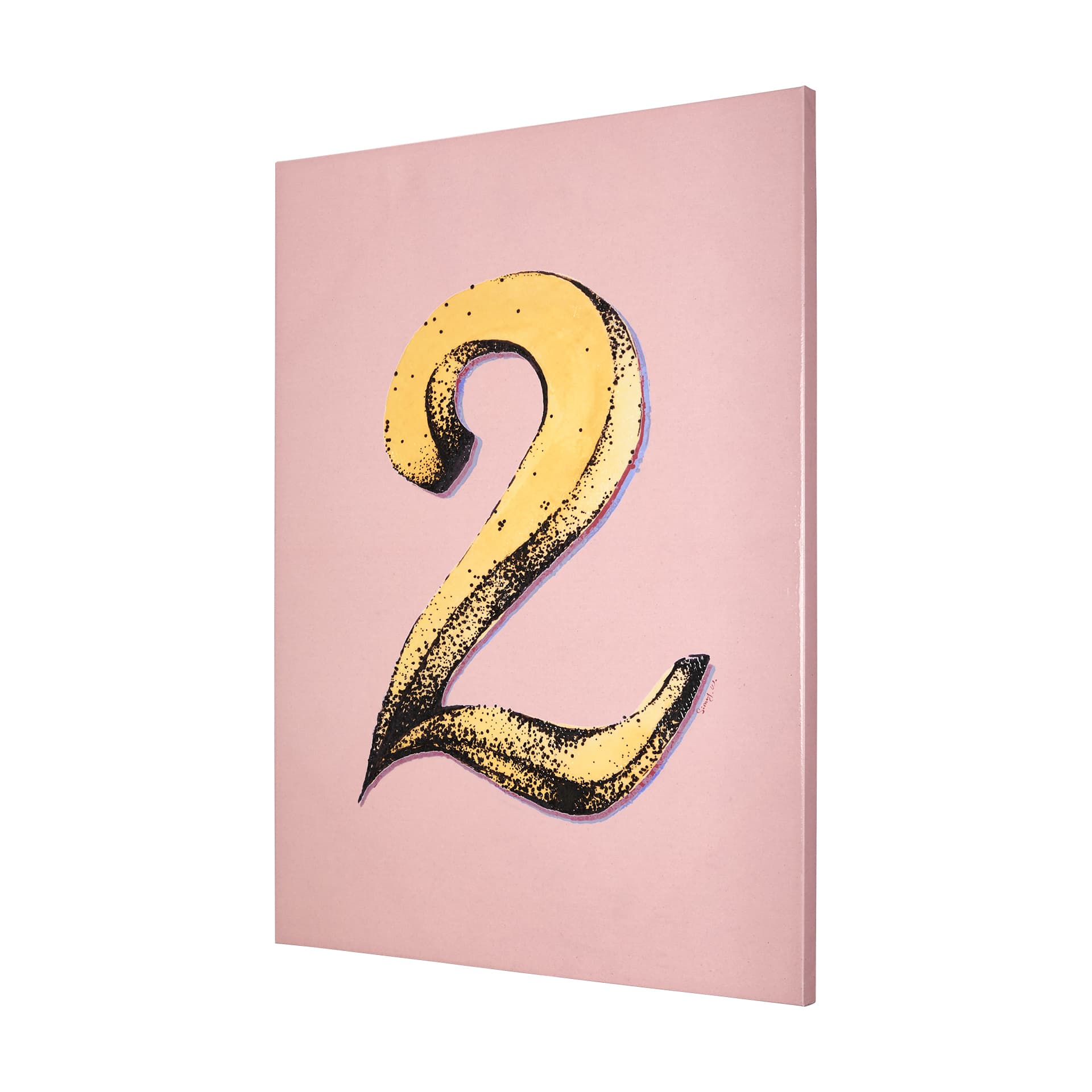 Numbers II by Mercana Studio a Hand Embellished Textured Canvas — product photograph