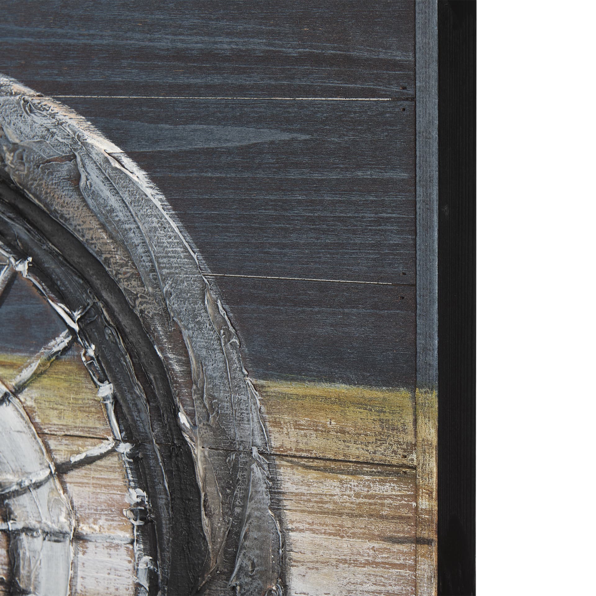 Vintage Cylinder 60x36 Hand Painted on Wood Oil Painting — product photograph