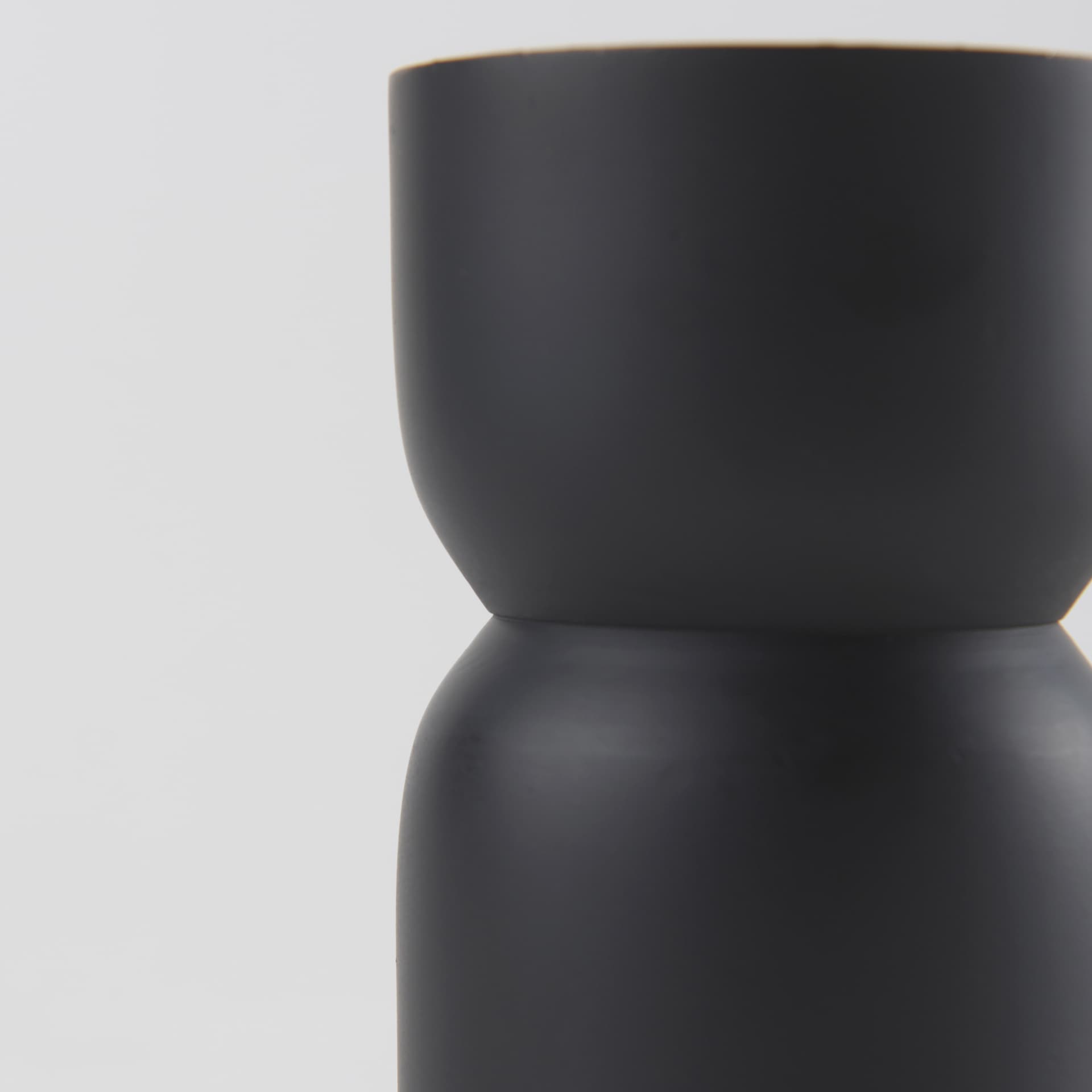 Malta Small Black Metal Candle Holder — product photograph