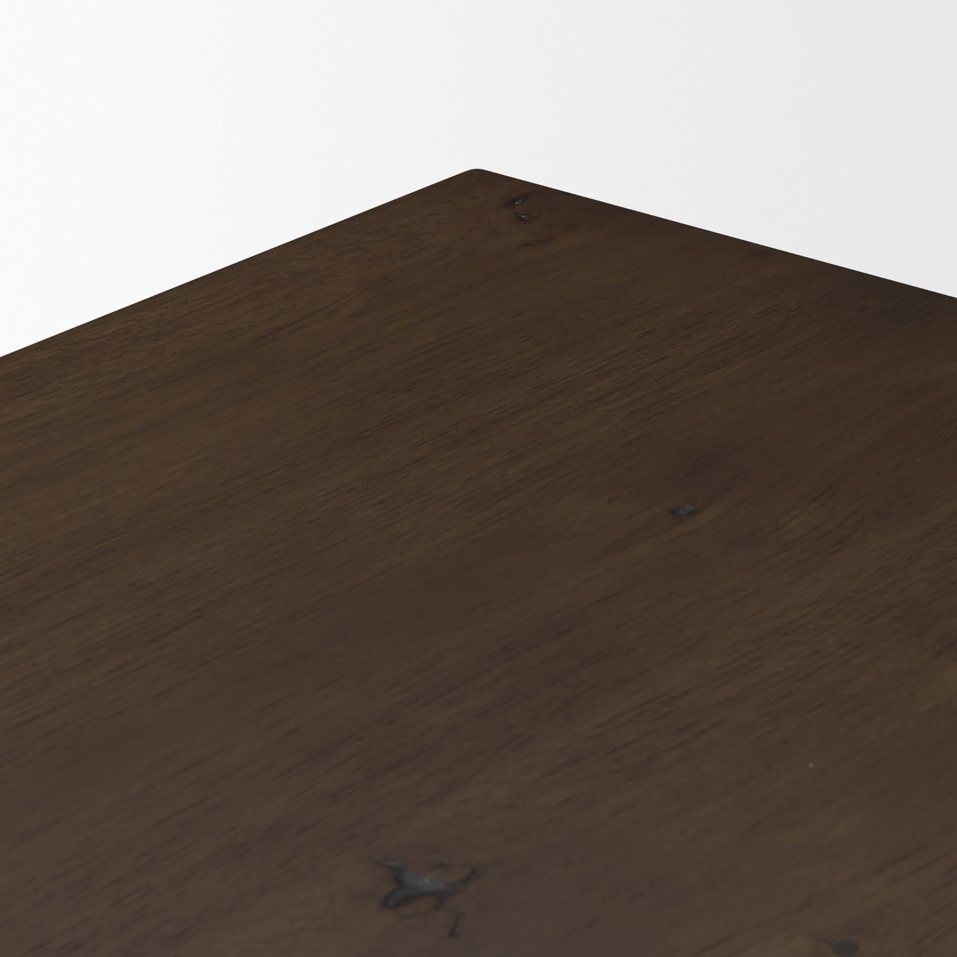 Belford 3-Drawer Dark Brown Oak Wood Closed Nightstand — product photograph