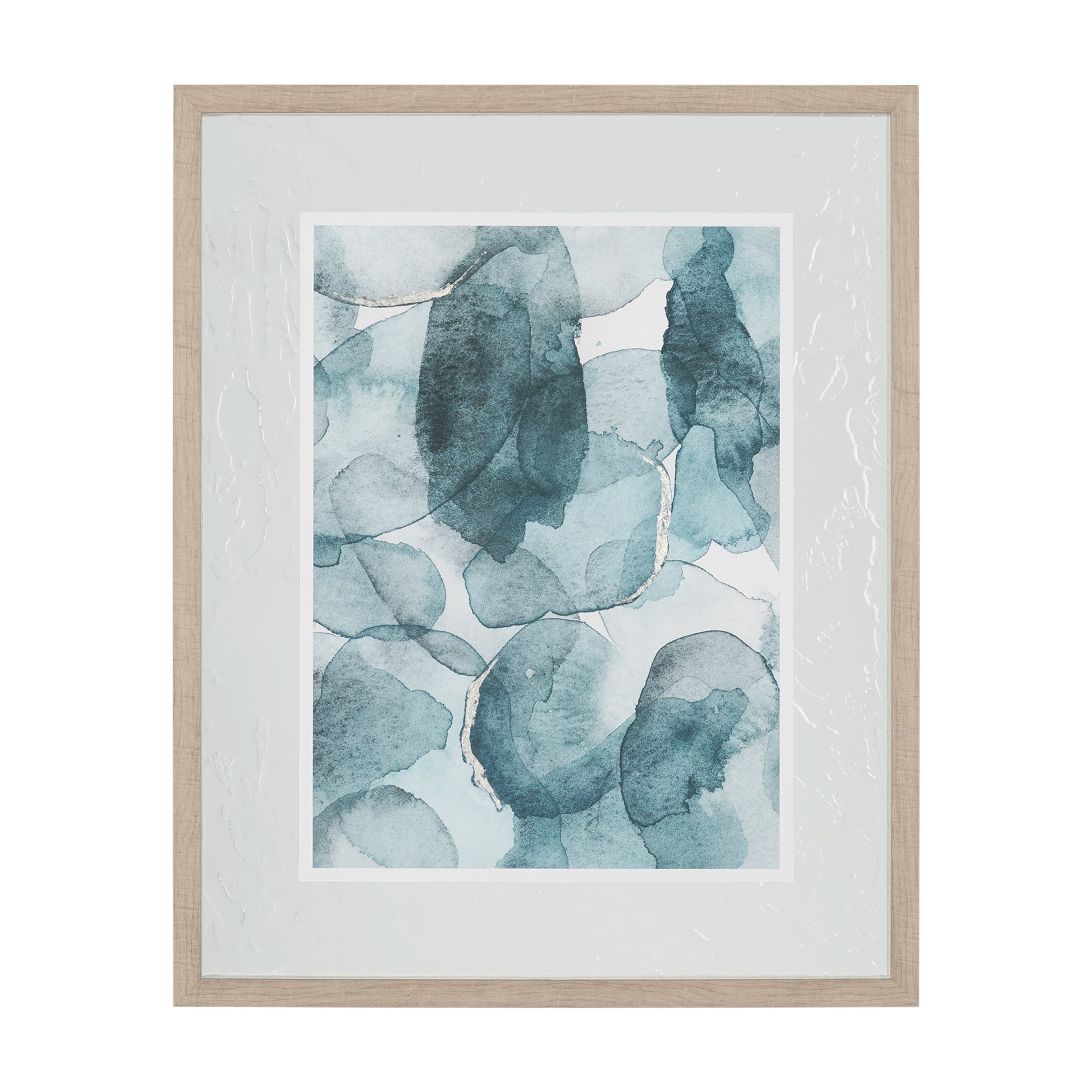 Swim II by Mercana Studio a Hand Embellished Textured Framed Art Print Matted under Glass — product photograph