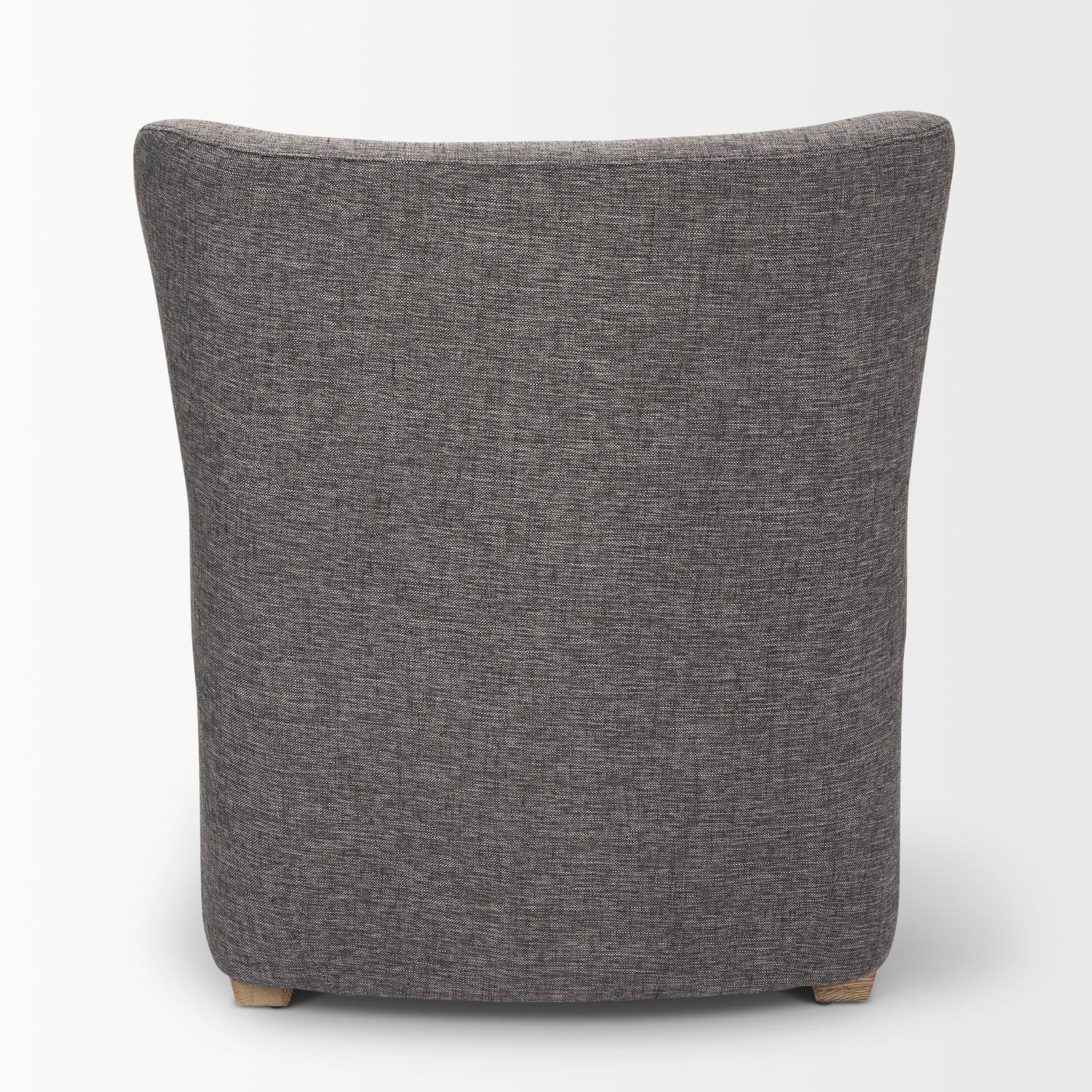 Dunstan Accent Chair Upholstered Gray Twill Fabric and Medium Brown Wood Feet — product photograph