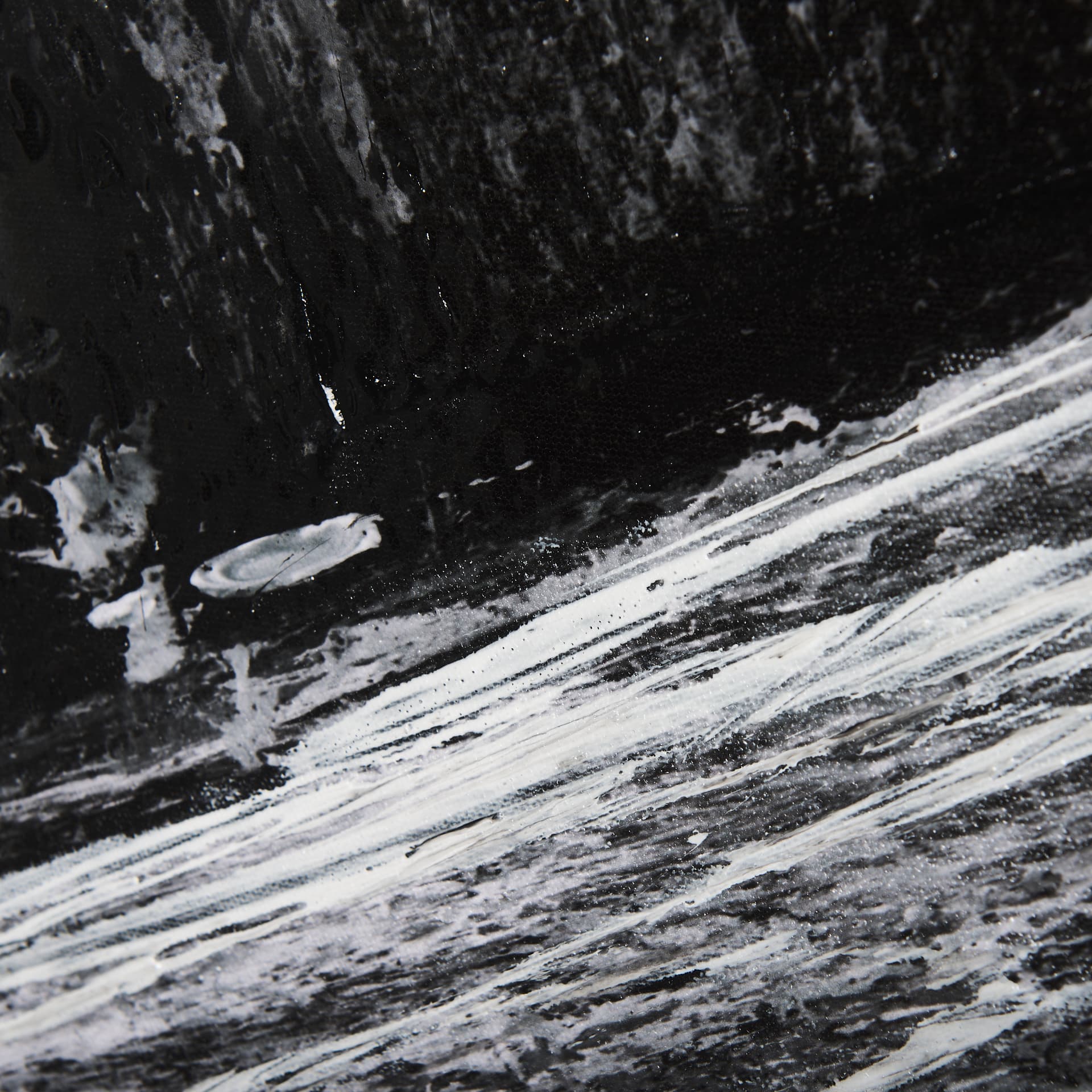 Black Composition II by Mercana Studio a Hand Embellished Textured Canvas — product photograph