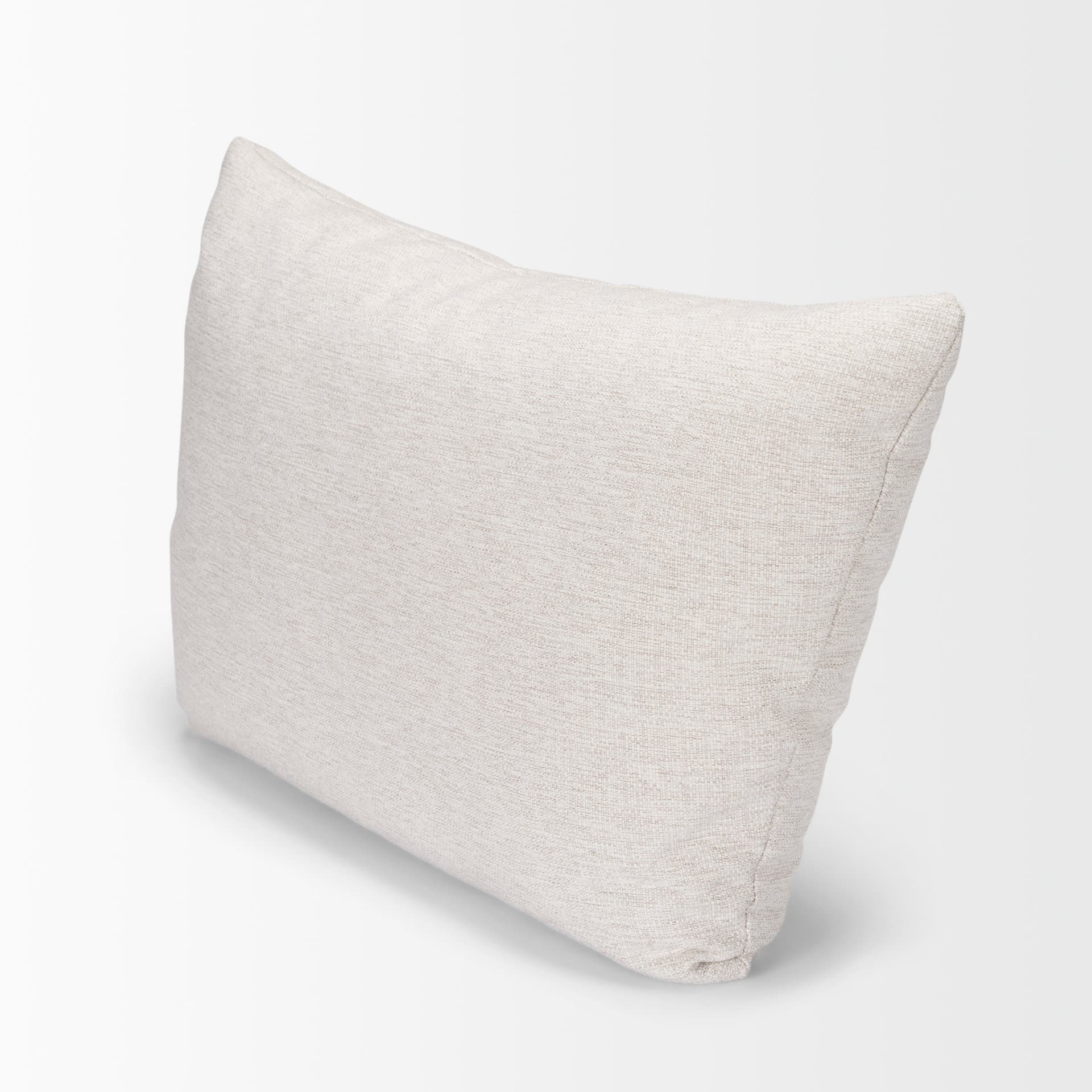 Halston Arm Pillow in Oatmeal Performance Fabric — product photograph