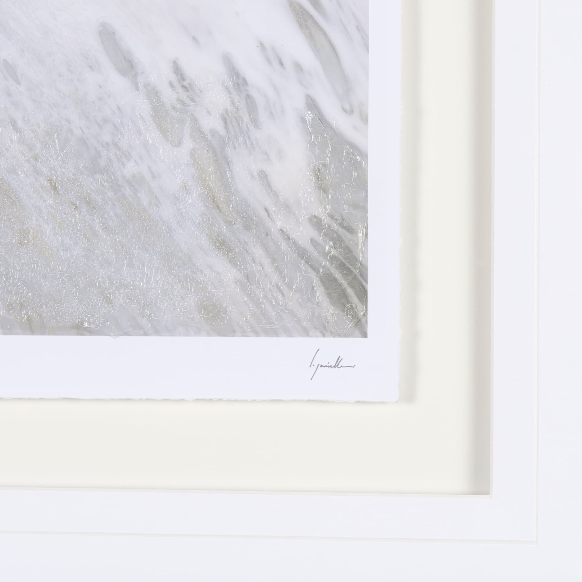 Sandy Waves IV by Mercana Studio a Hand Embellished Textured Framed Art Print Matted under Glass — product photograph