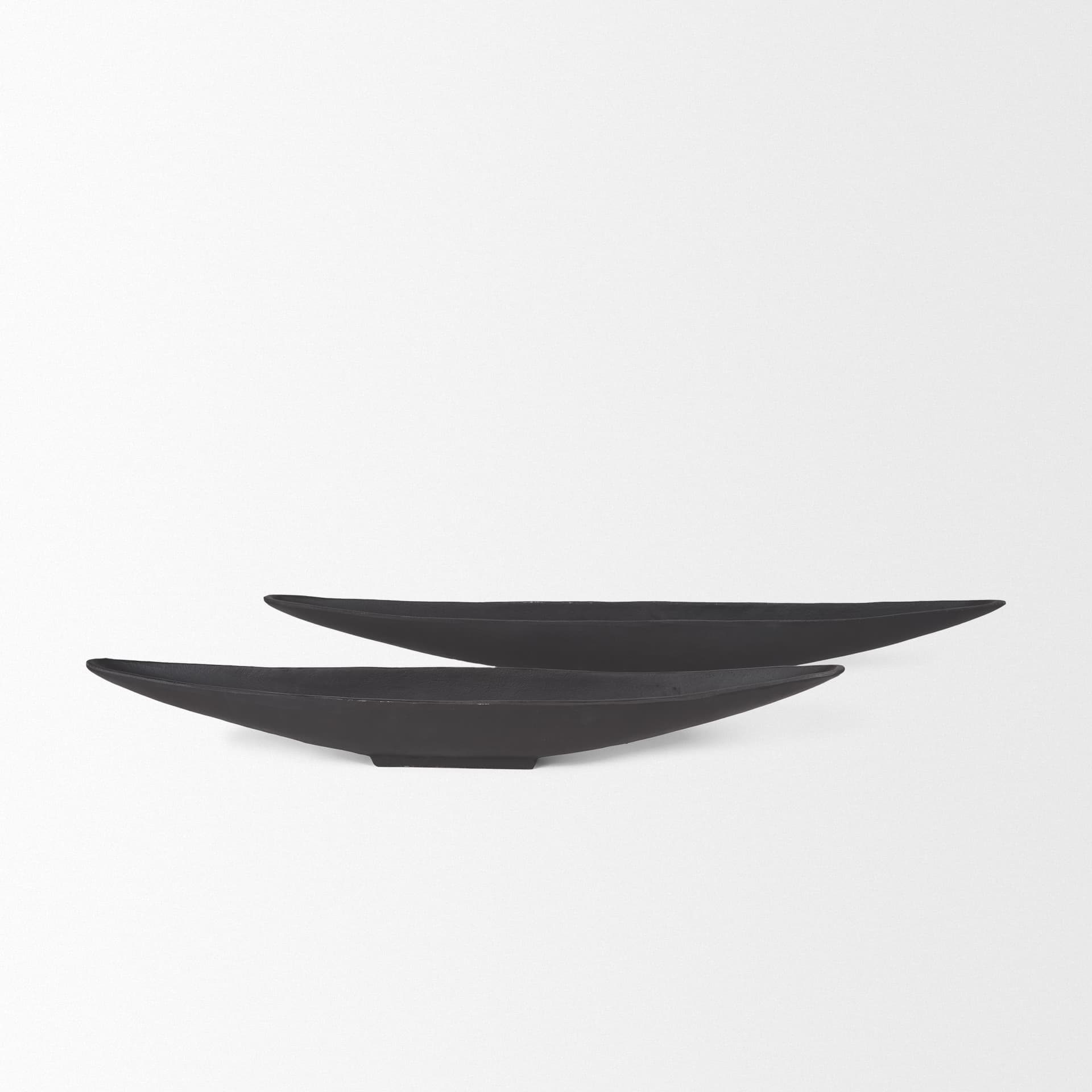 Piero Small Matte Black Metal Decorative Bowl — product photograph