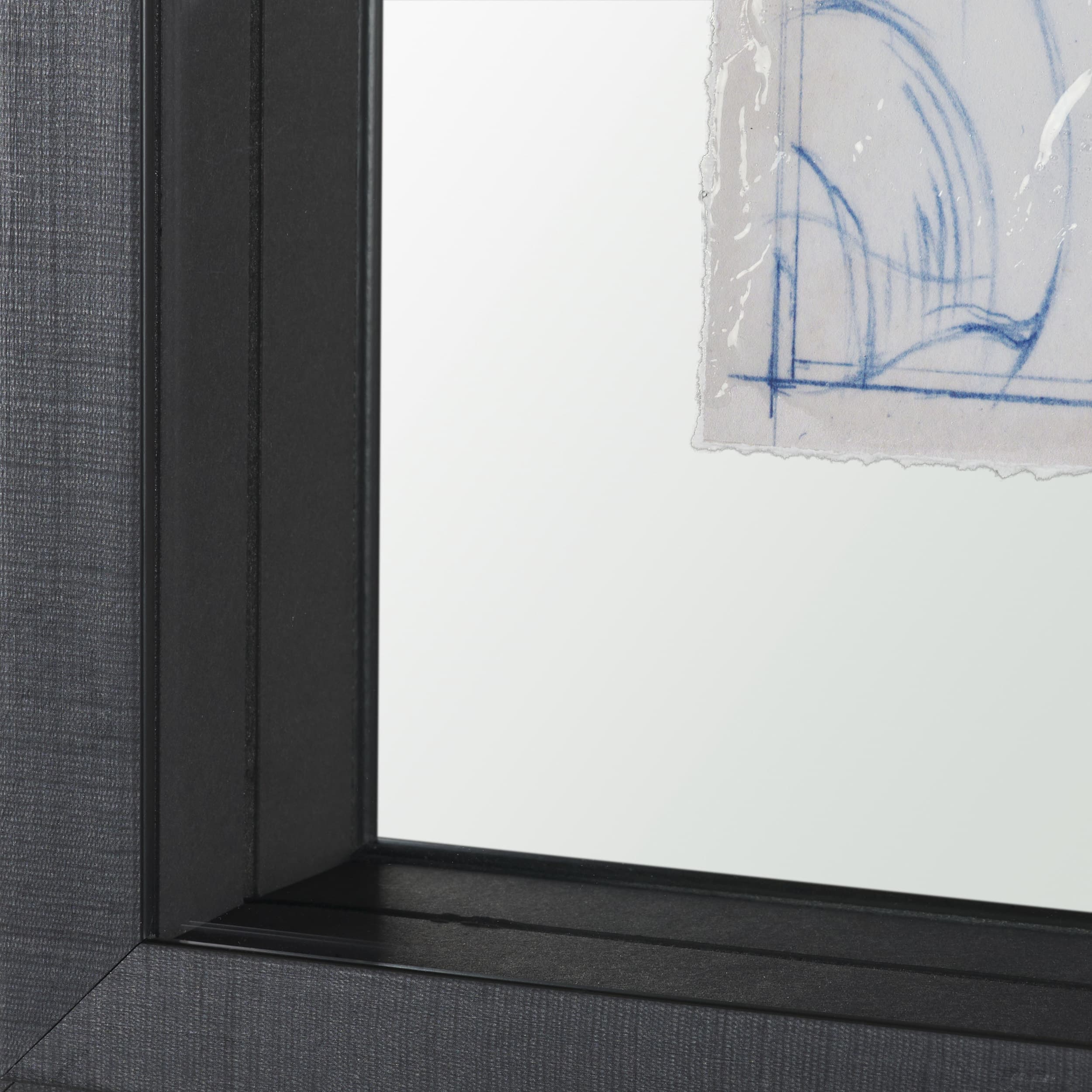 Airplane Mechanical Sketch I by Ethan Harper Hand Embellished Framed Art Print Matted under Glass — product photograph