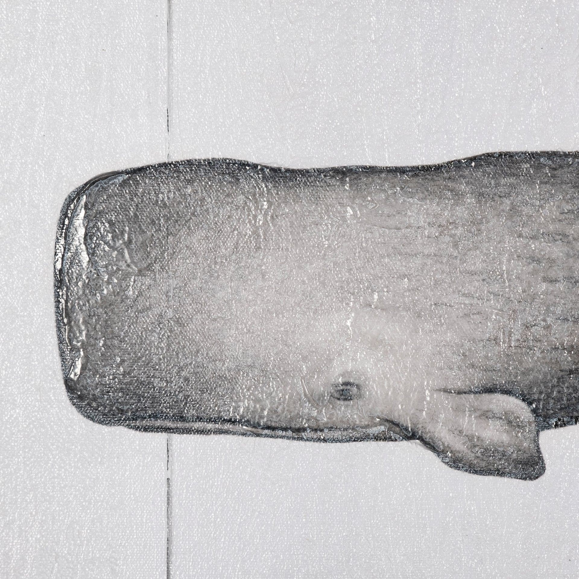 Sperm Whale by Mercana Studio a Hand Embellished Textured Canvas — product photograph