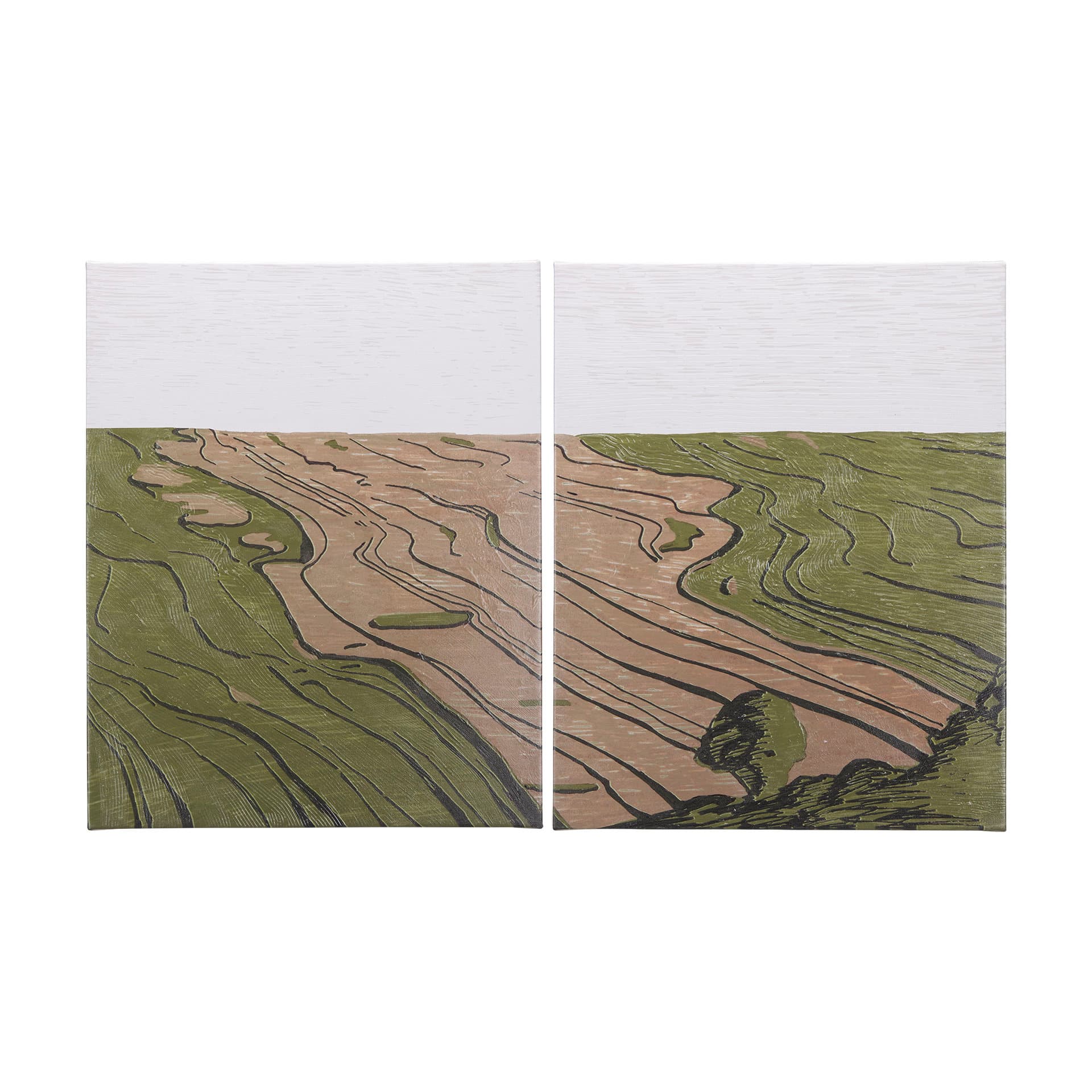 Farmland Spring II by Mercana Studio a Hand Embellished Textured Canvas — product photograph