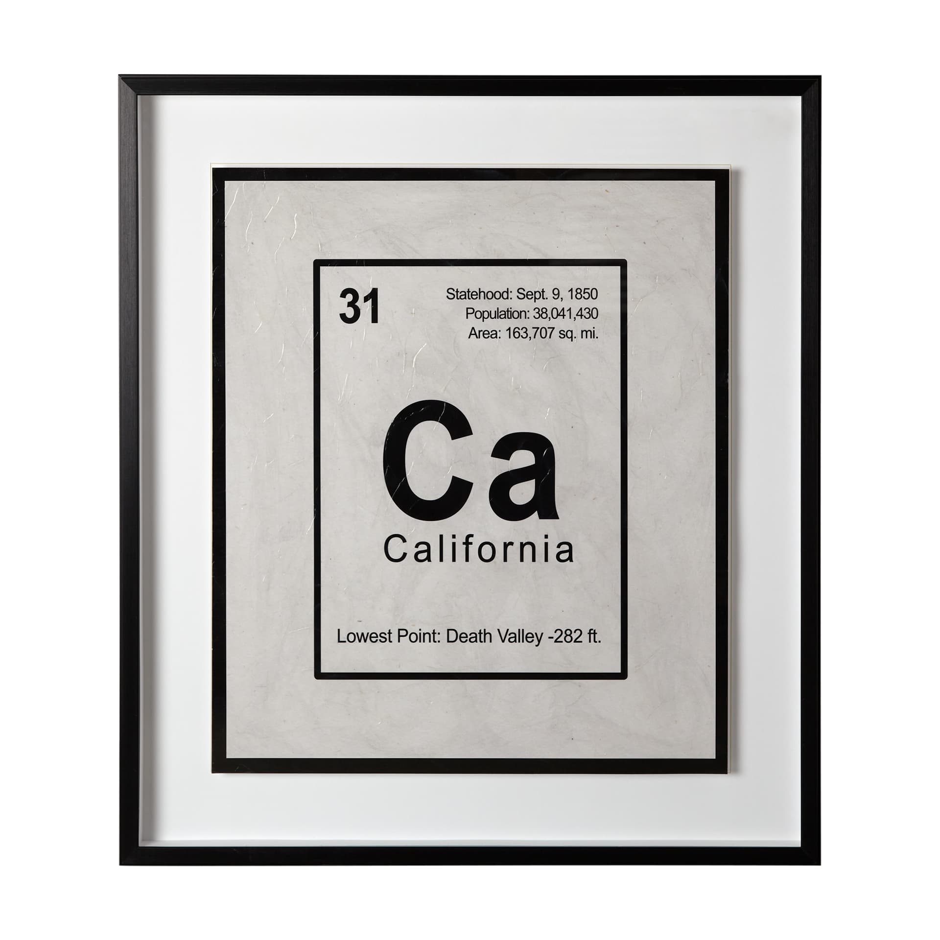 Breaking California B by THE Studio a Hand Embellished Textured Framed Art Print Matted under Glass — product photograph