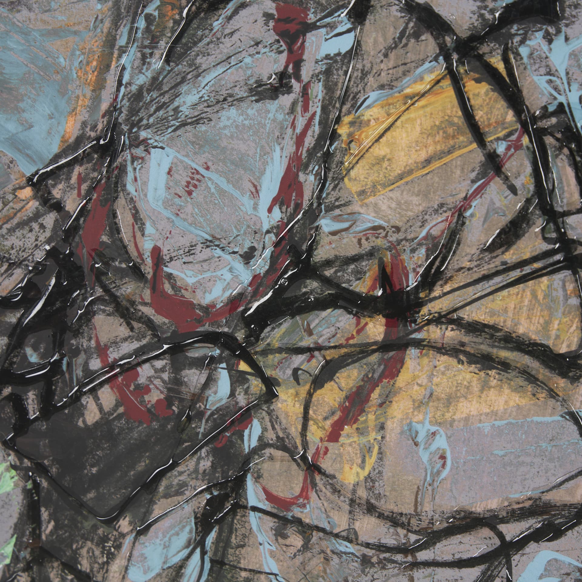 Passtime II by Mercana Studio a Hand Embelished Textured Framed Art Print Matted under Glass — product photograph