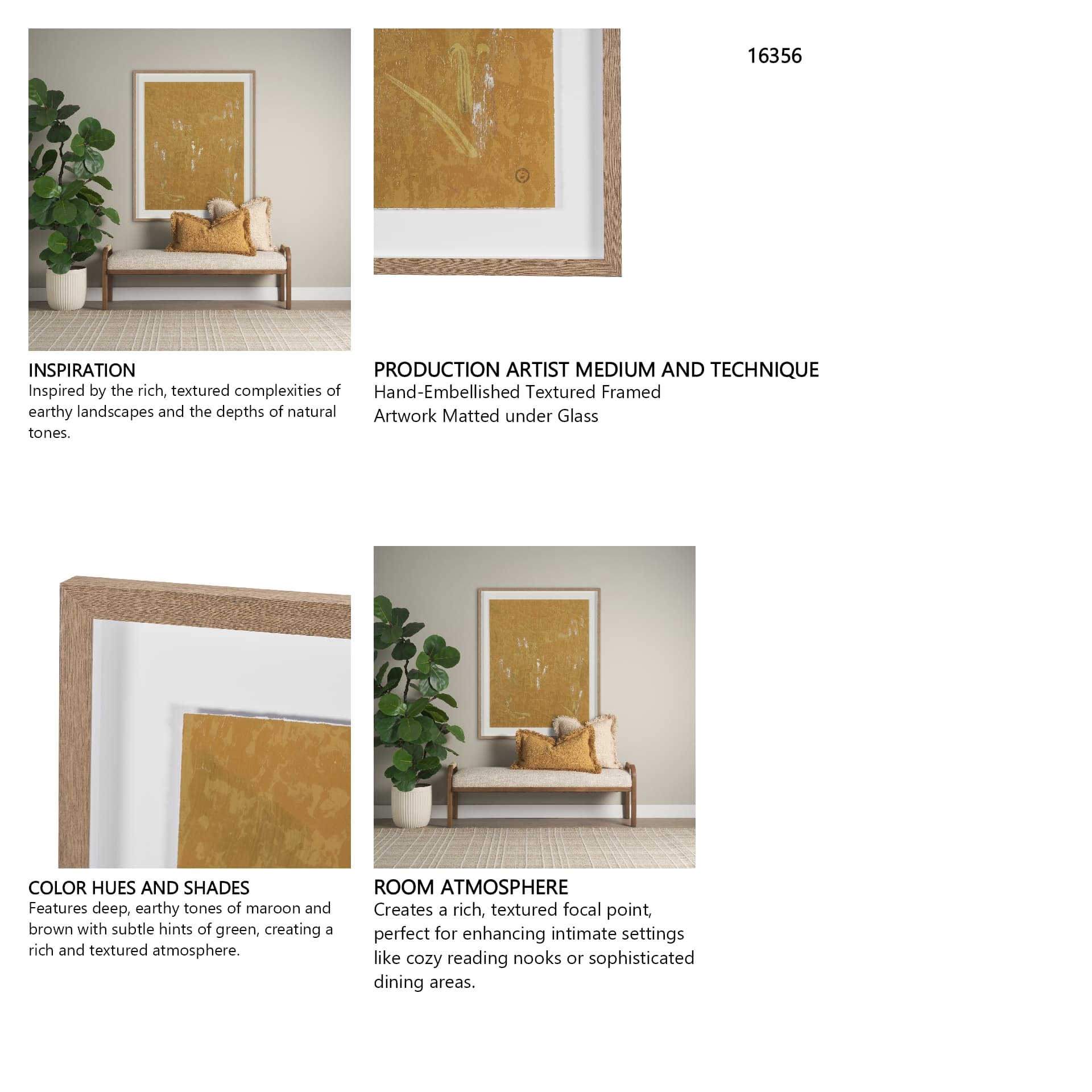 Mental Crossfire I by Mercana Studio Hand-Embellished Textured Framed Artwork Matted under Glass — product photograph
