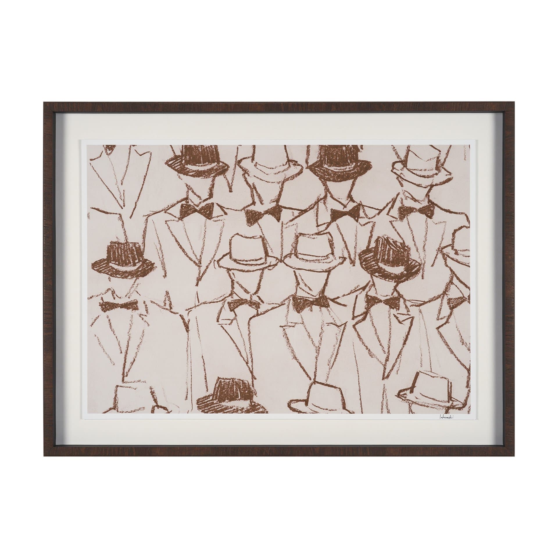 Bow Ties by Mercana Studio Hand-Embellished Framed Artwork Matted under Glass — product photograph