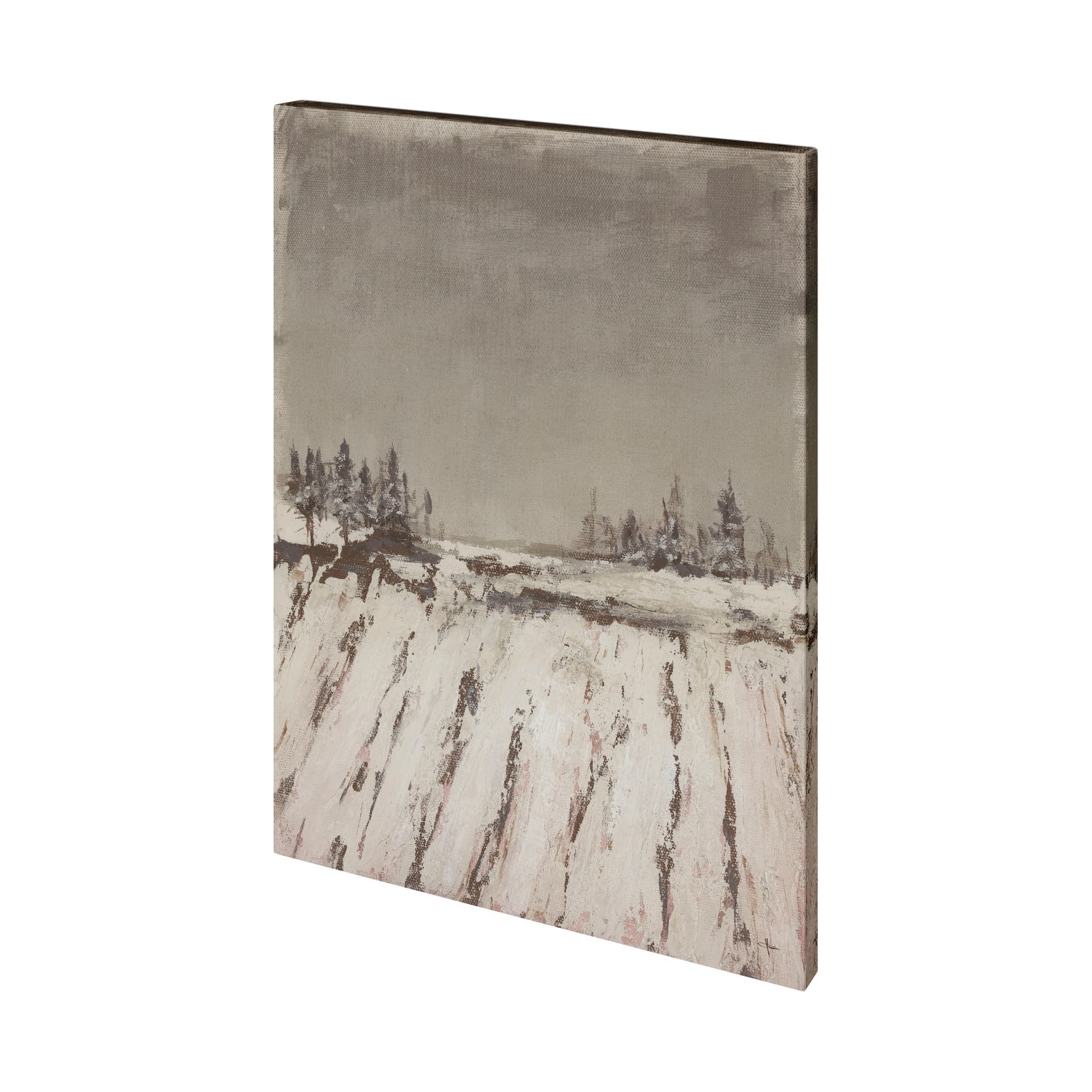 Silent Snow II by Jonathan Klassen a Hand Embellished Textured Canvas — product photograph