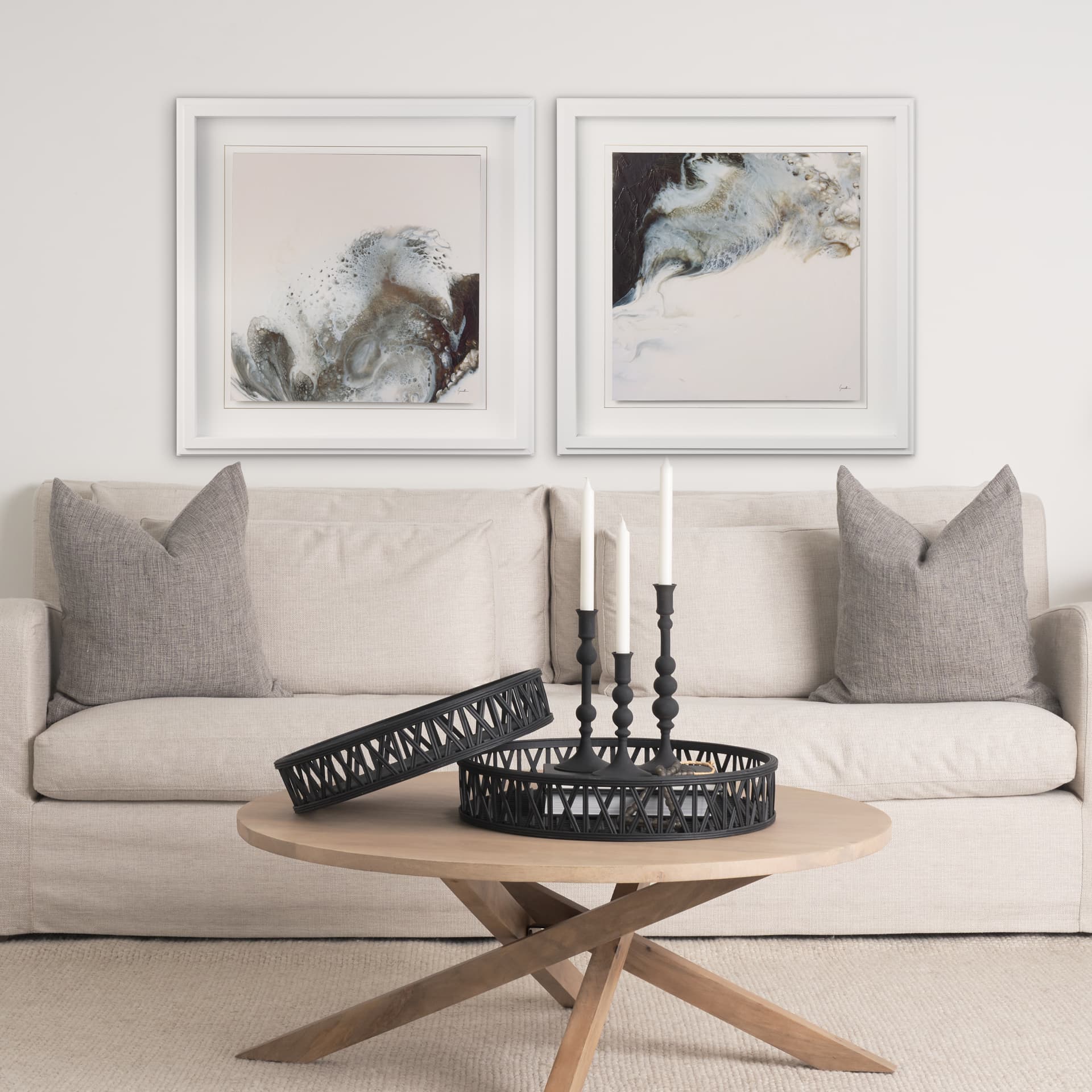 Threshold I by Mercana Studio a Hand Embellished Textured Framed Art Print — in a styled room