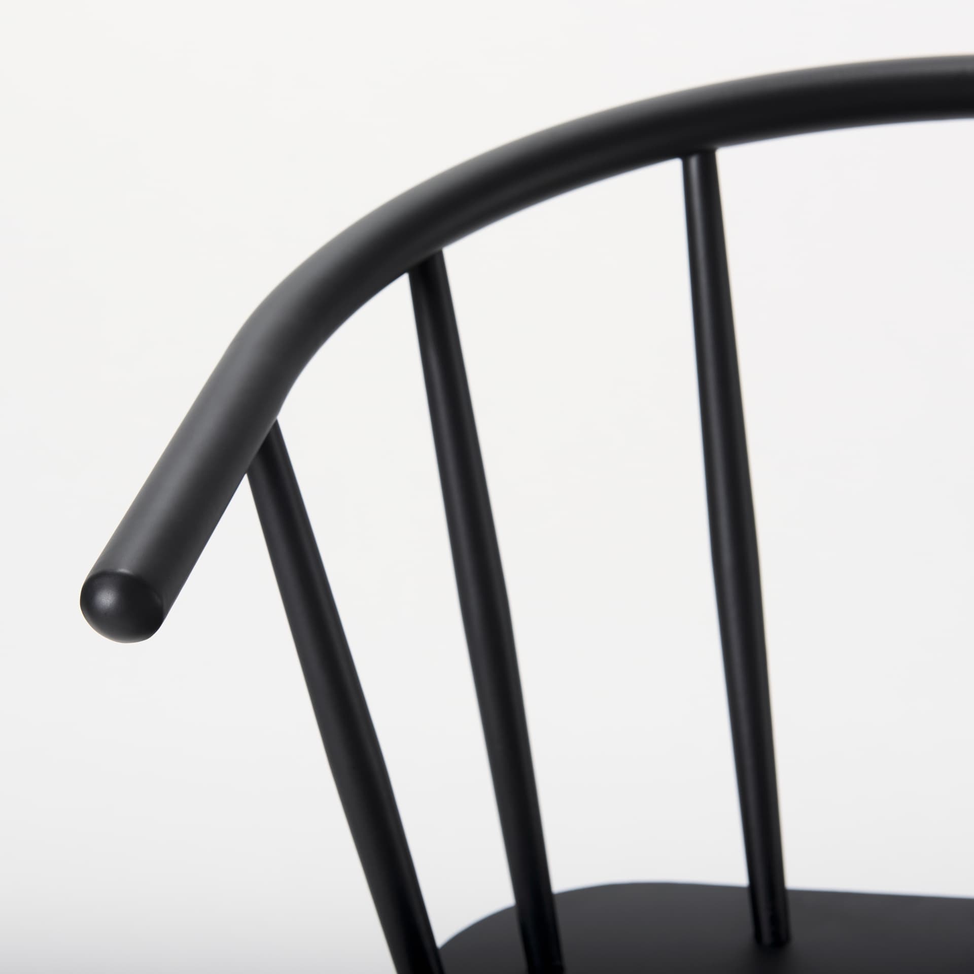 Colin Backless 38.2in Seat Counter Stool | Black Metal — product photograph