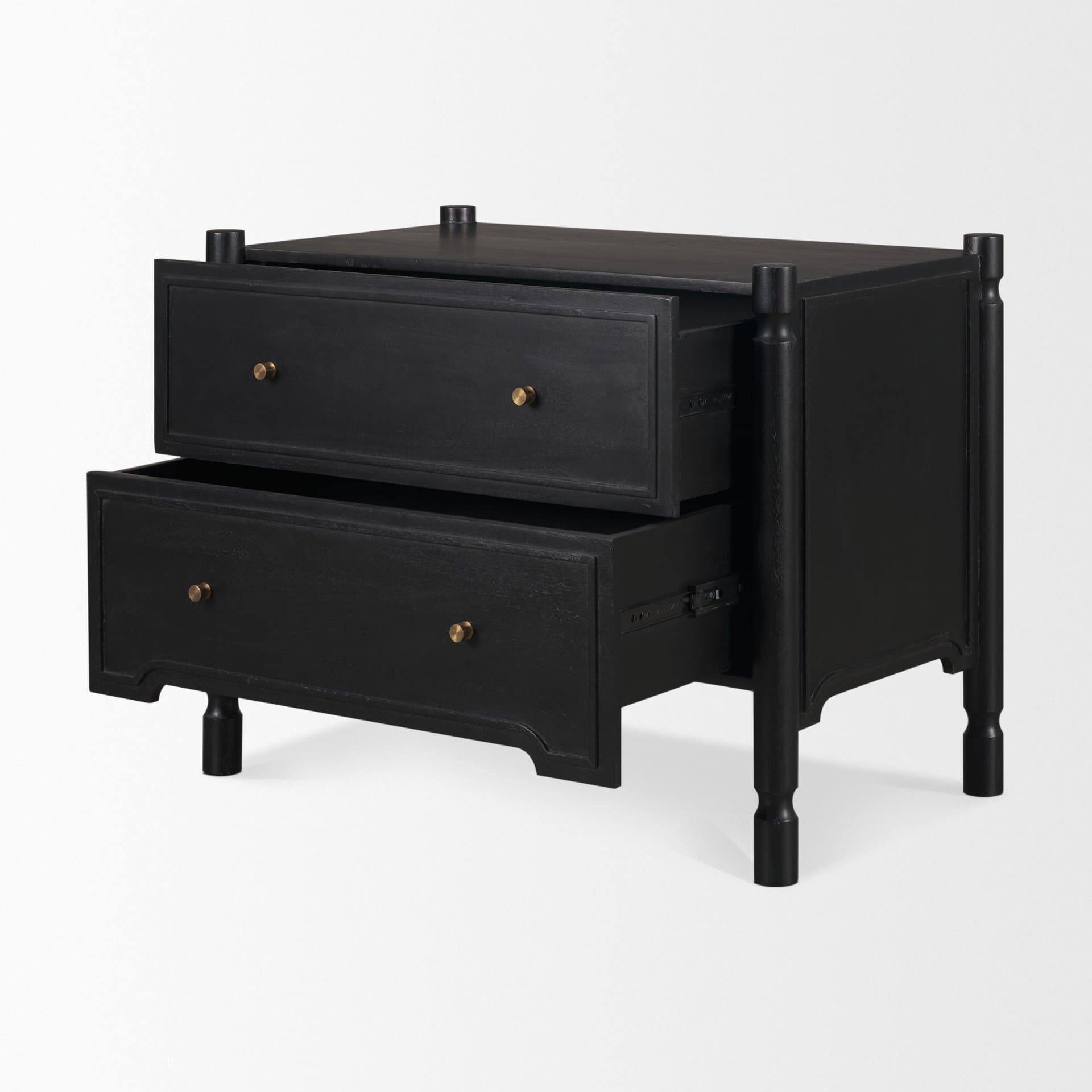 Phil Black Wood 2 Drawer Accent Cabinet — product photograph