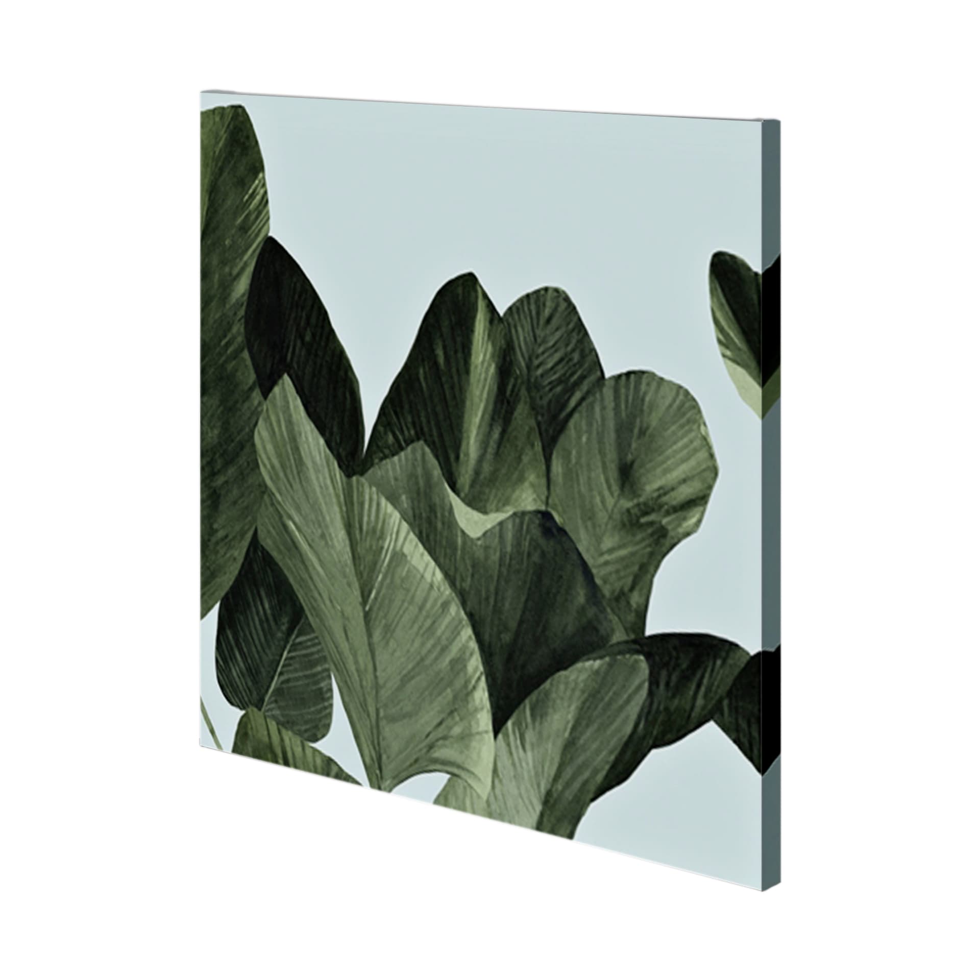 Celadon Palms I-4444 by Emma Scarvey a Hand Embellished Textured Canvas — product photograph