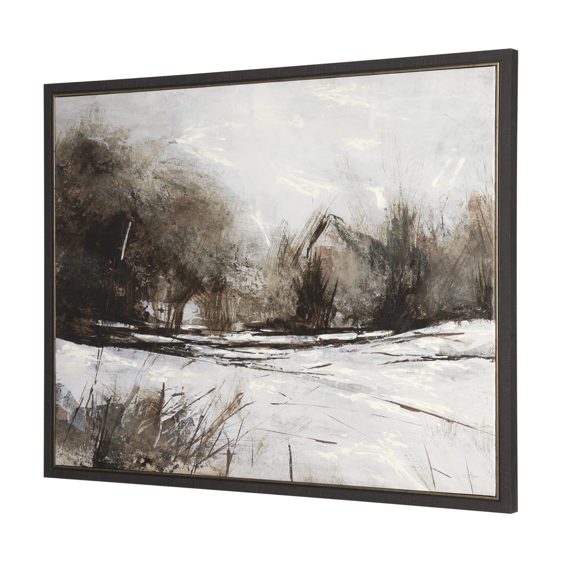 Quiet Horizons II by Mercana Studio Hand-Embellished Textured Framed Canvas Artwork — product photograph