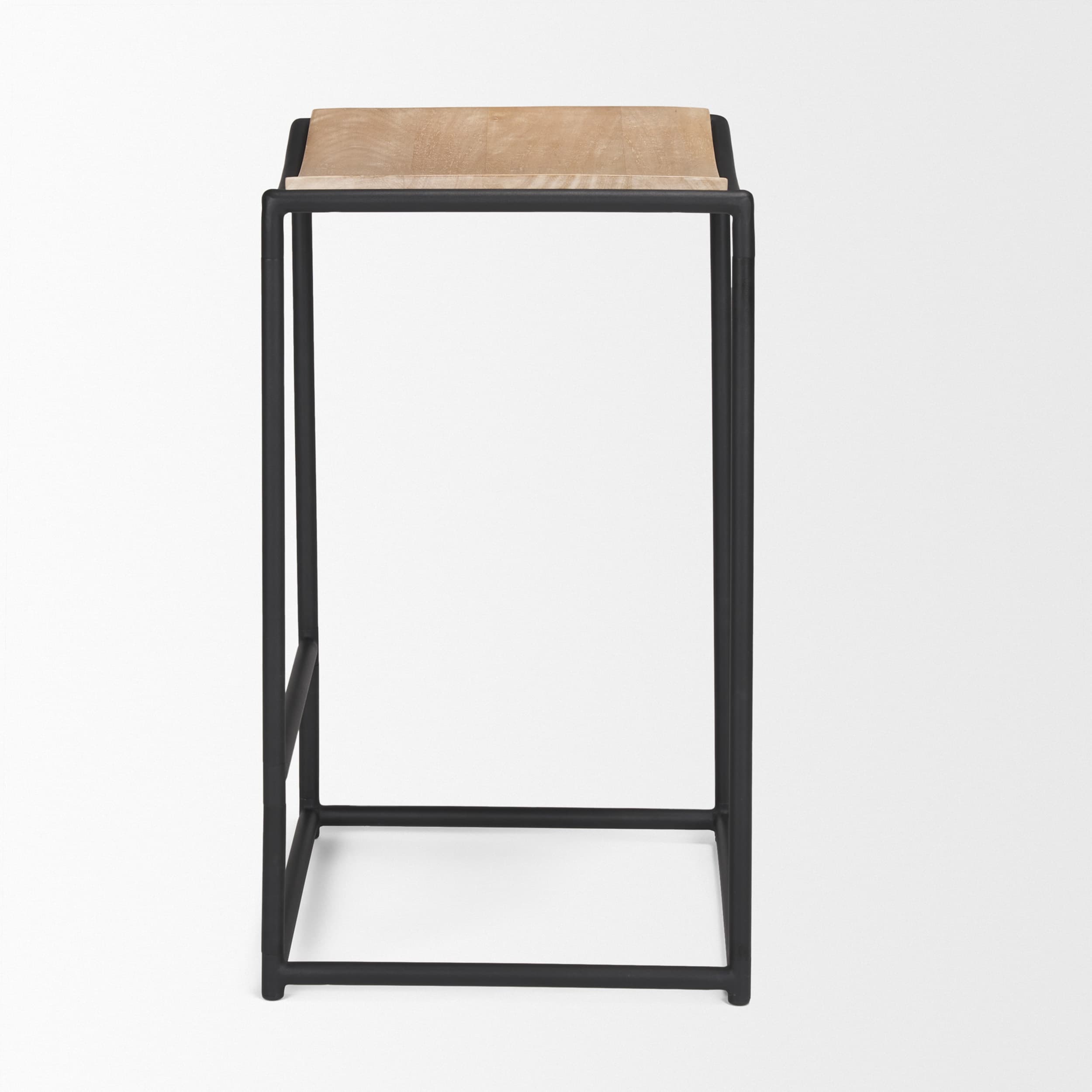Taniel Backless 26in Seat Counter Stool | Light Brown Metal w/ Metal — product photograph