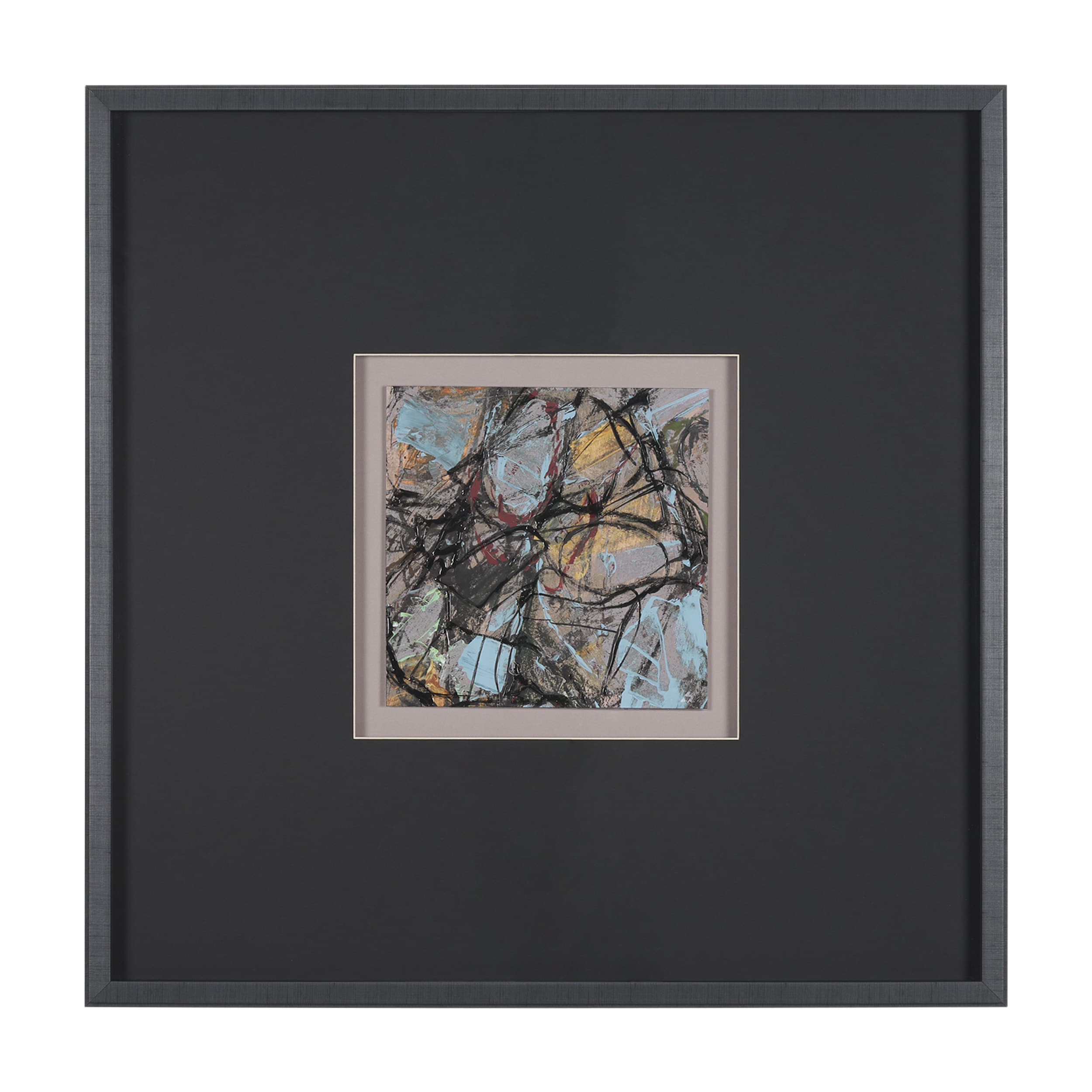 Passtime II by Mercana Studio a Hand Embelished Textured Framed Art Print Matted under Glass — product photograph