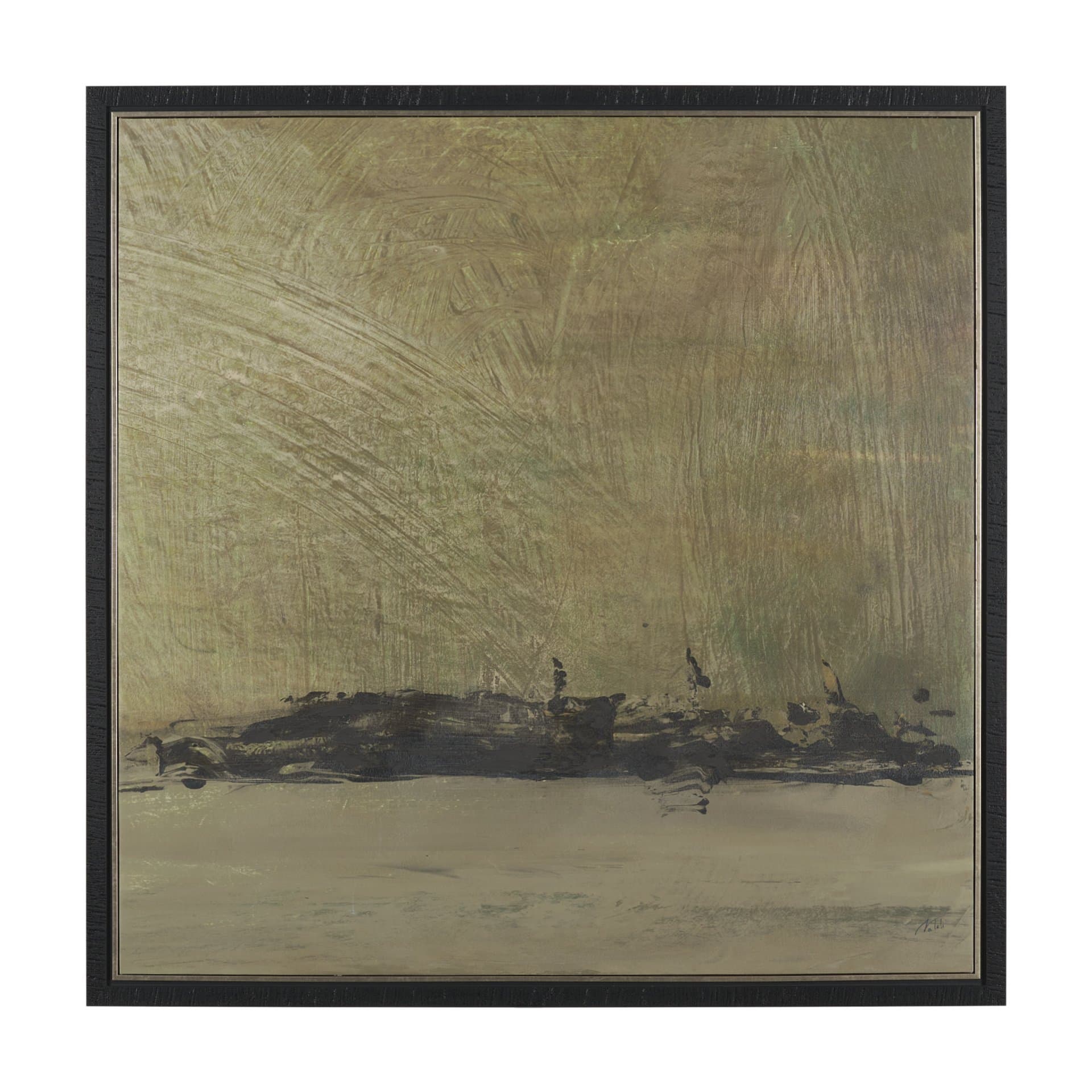 Quiet Presence II by Mercana Studio Hand-Embellished Textured Framed Canvas Artwork — product photograph