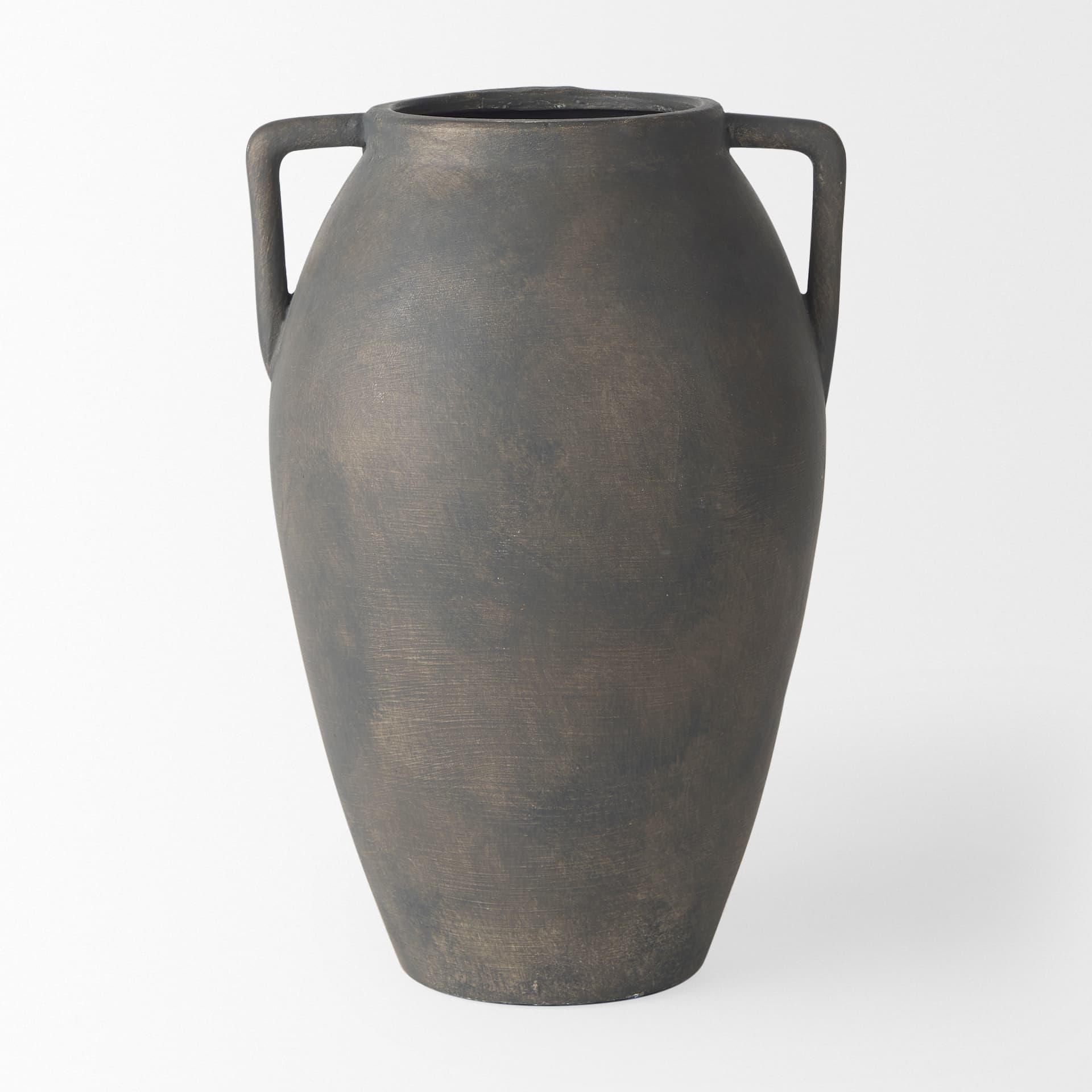 Kilian Medium Brown-Gray Double Ear Vase — product photograph