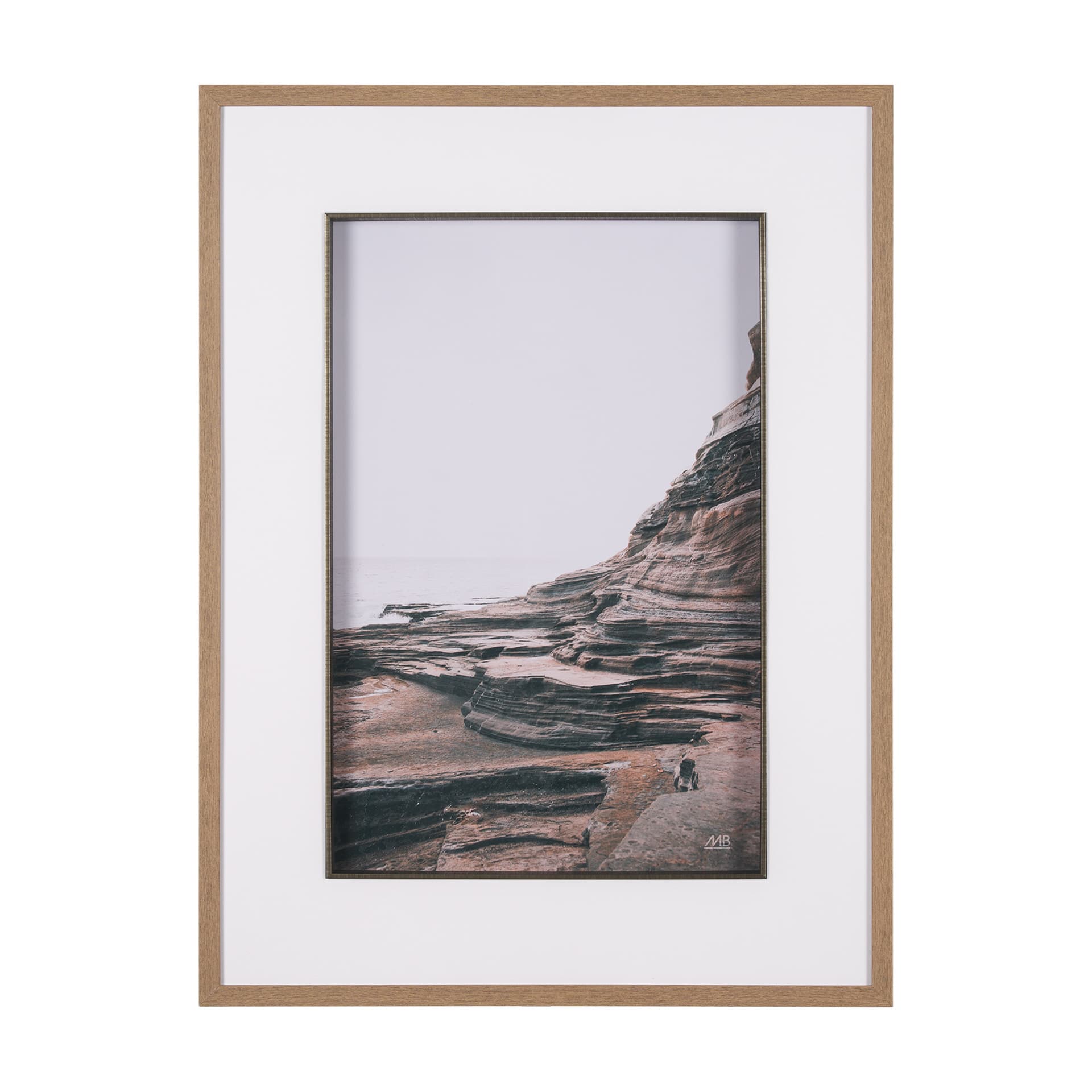 Rocky Shore Hawaii by Max Blakesberg Studios a Hand Embellished Framed Photo Art Print Matted under — product photograph