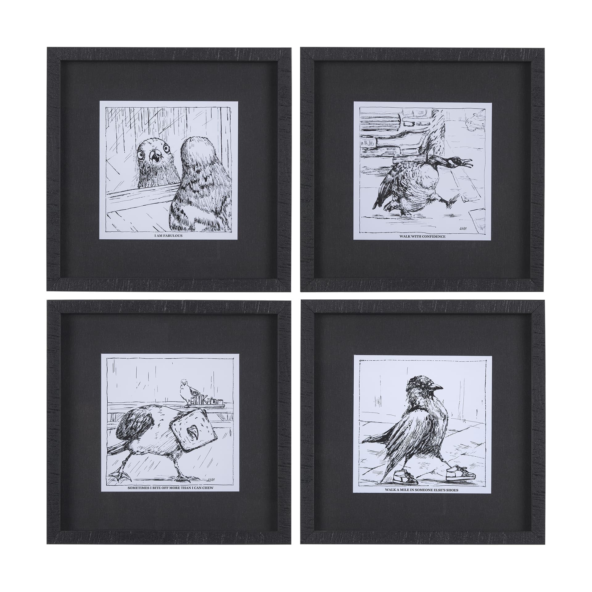 Animal Talk I by Mercana Studio a Framed Art Print Matted under Glass — product photograph