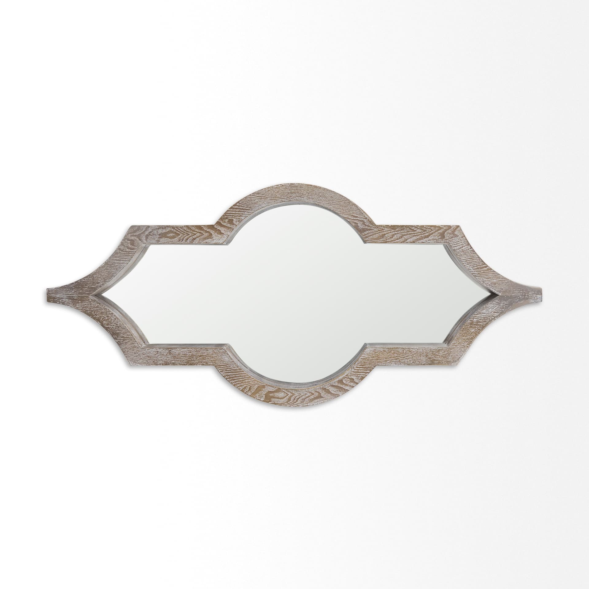 Tamanar 15.0 x 3.0 x 34.1 Light Brown Wood Frame Wall Mirror — product photograph